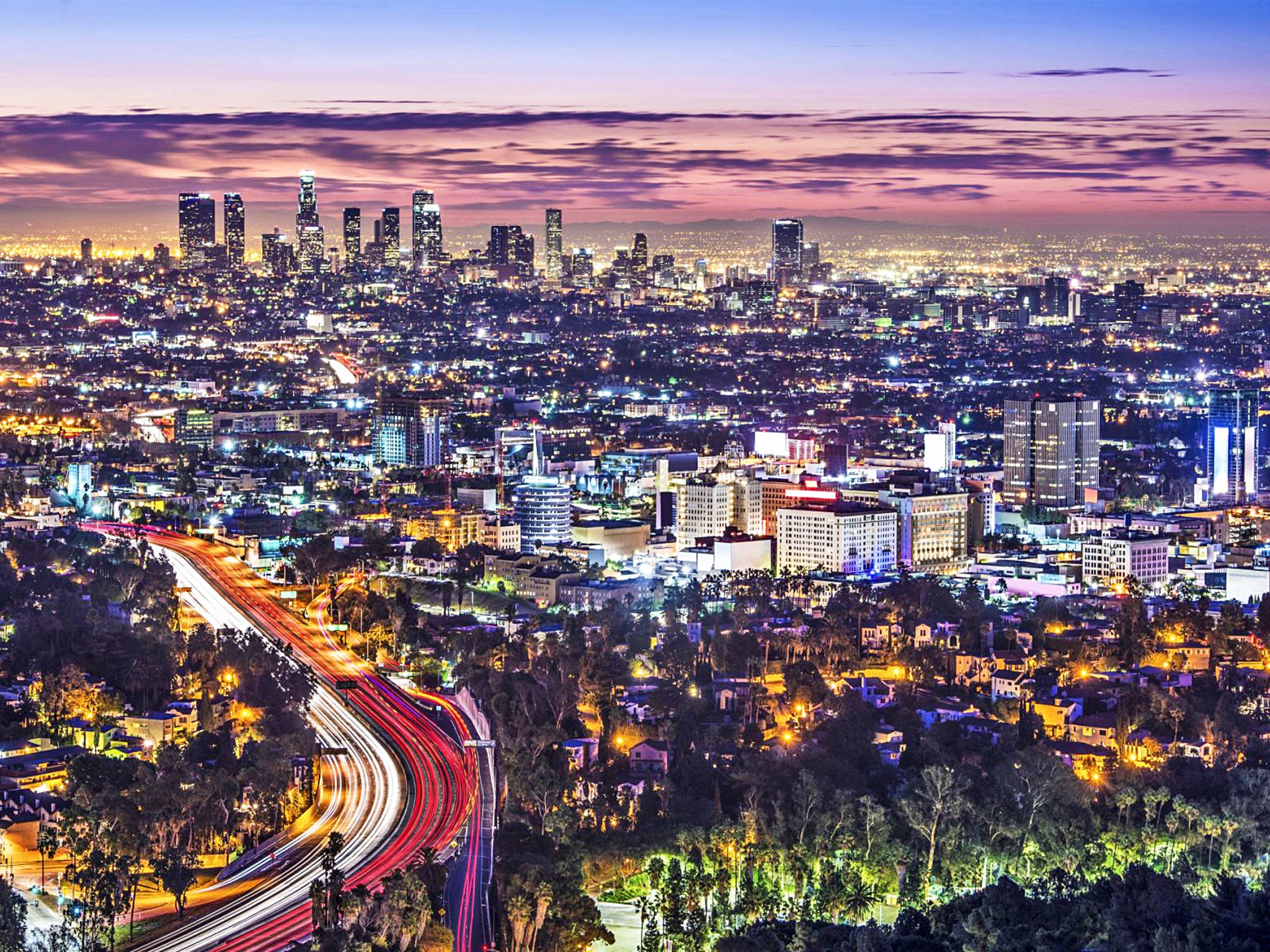 Bright lights, big city break: by starting your trip in Europe, you could fly to Los Angeles for less