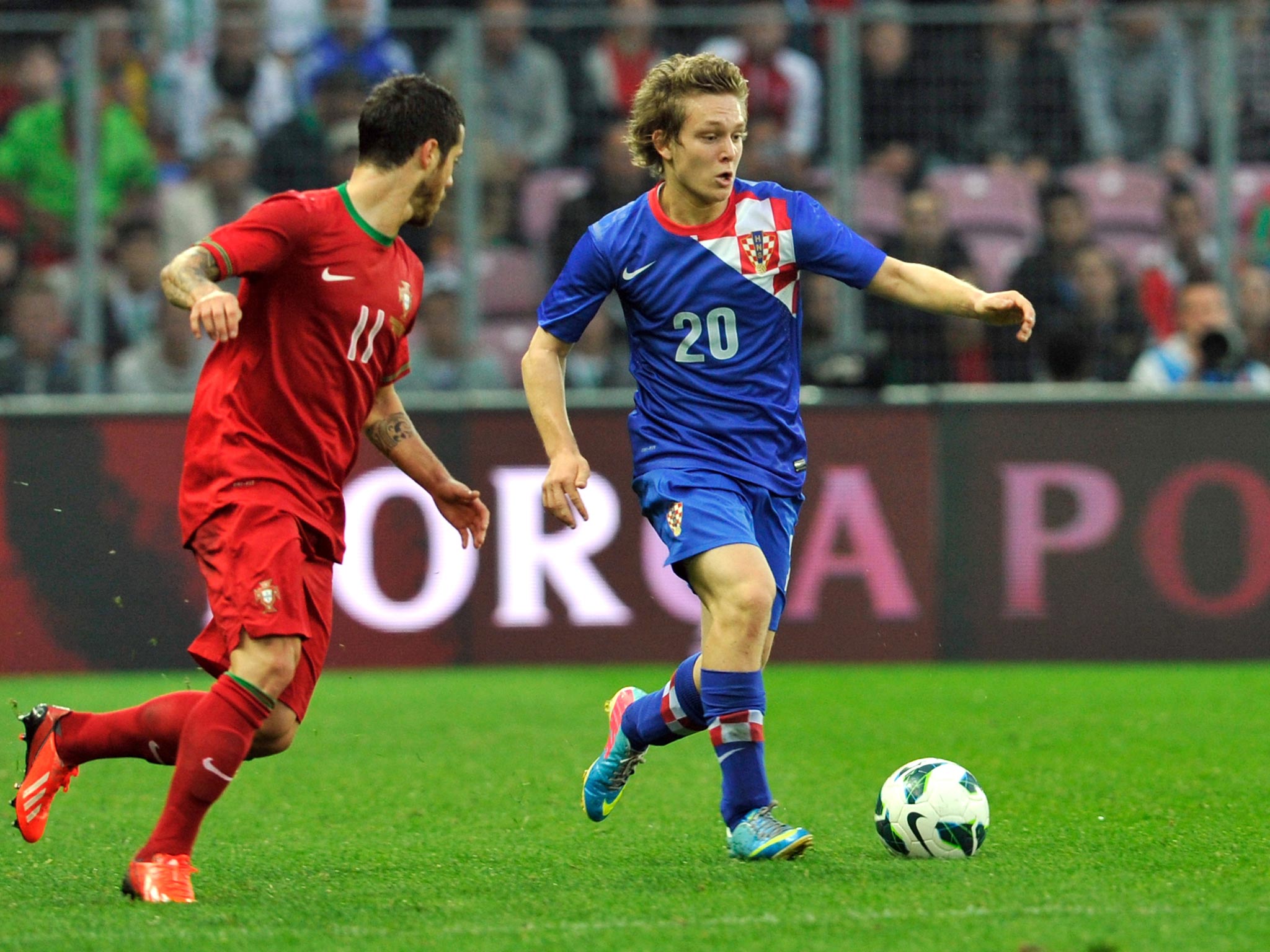 Alen Halilovic (right) has agreed to join Barcelona from Dinamo Zagreb in the summer