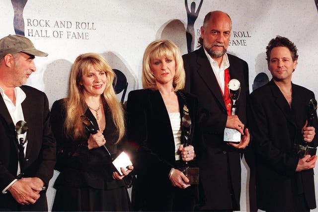 Band members John McVie, Stevie Nicks, Christine McVie, Mick Fleetwood and Lindsay Buckingham in New York in 1998