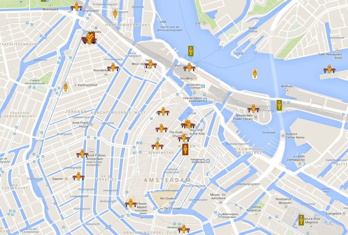 Google Naps: great if you suddenly feel a bit sleep in the middle of Amsterdam.