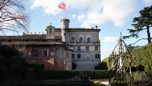 The exterior of the Villa del Priorato di Malta on the Aventine hill in Rome