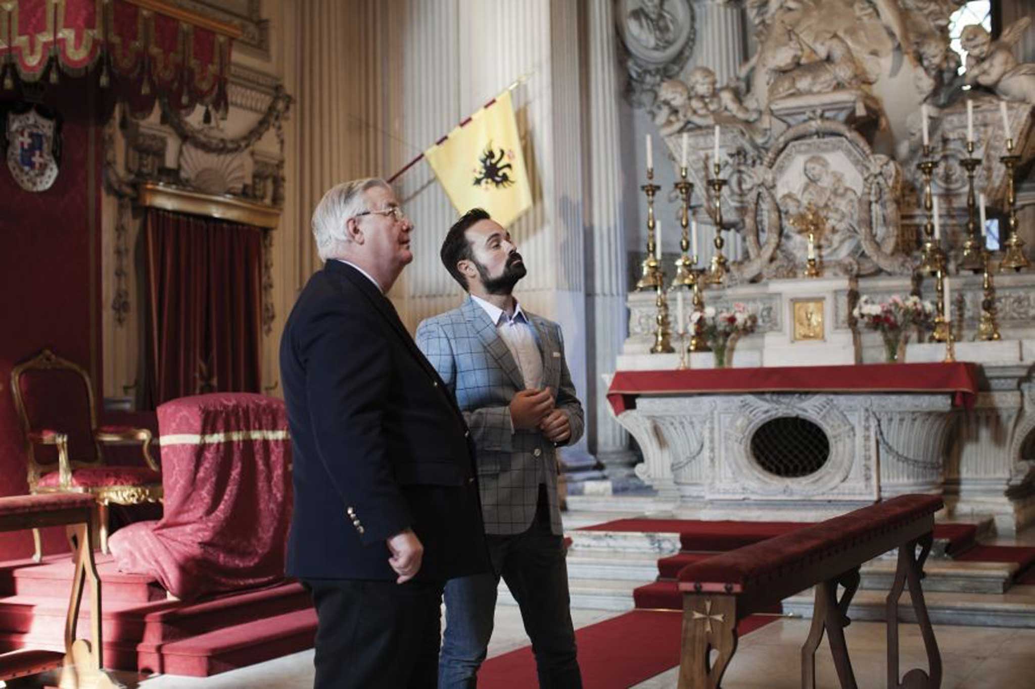 Independent territory: Grand Master Festing shows Evgeny Lebedev around the Order's Piranesi chapel