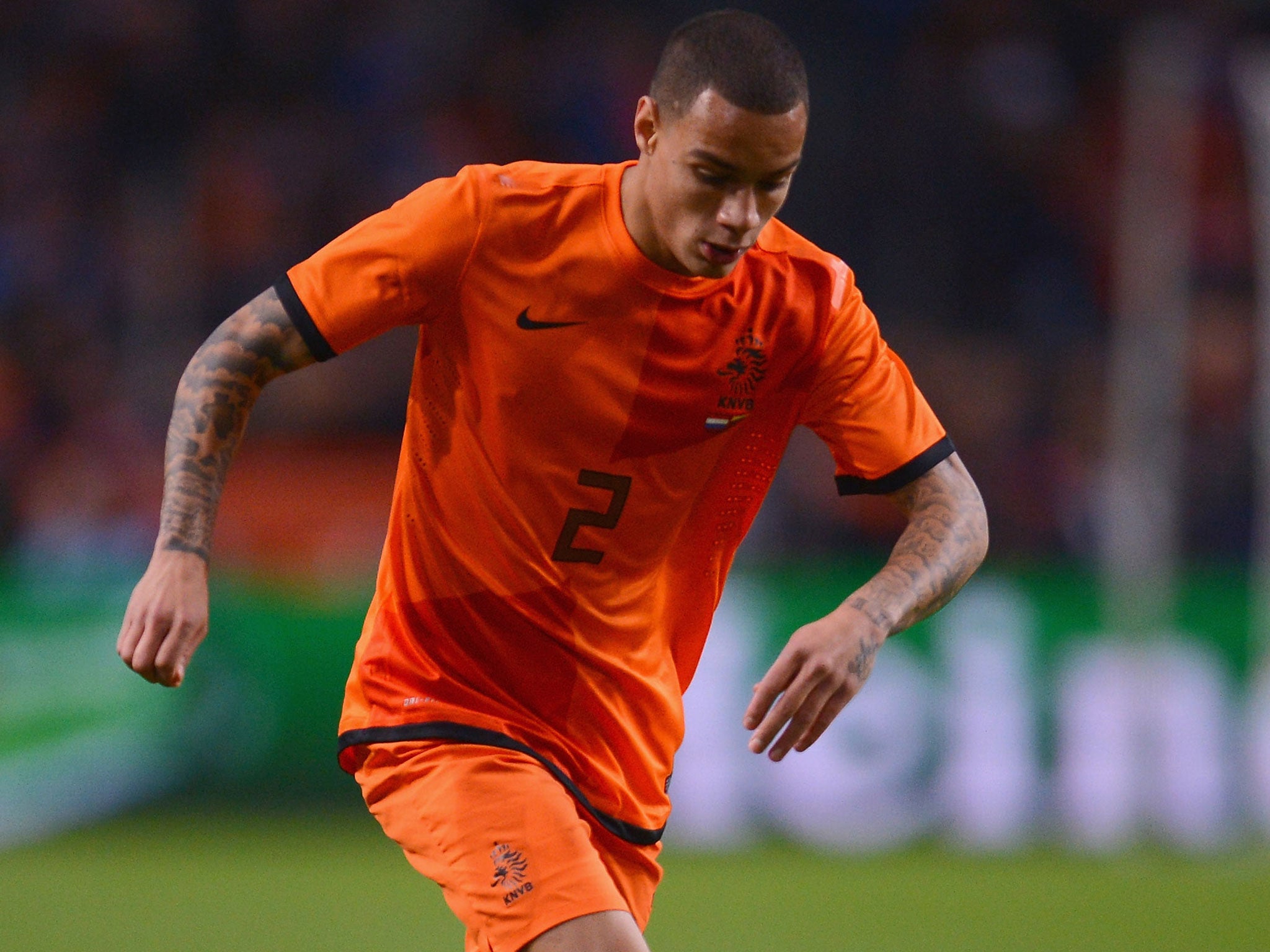 Gregory van der Wiel in action for Holland