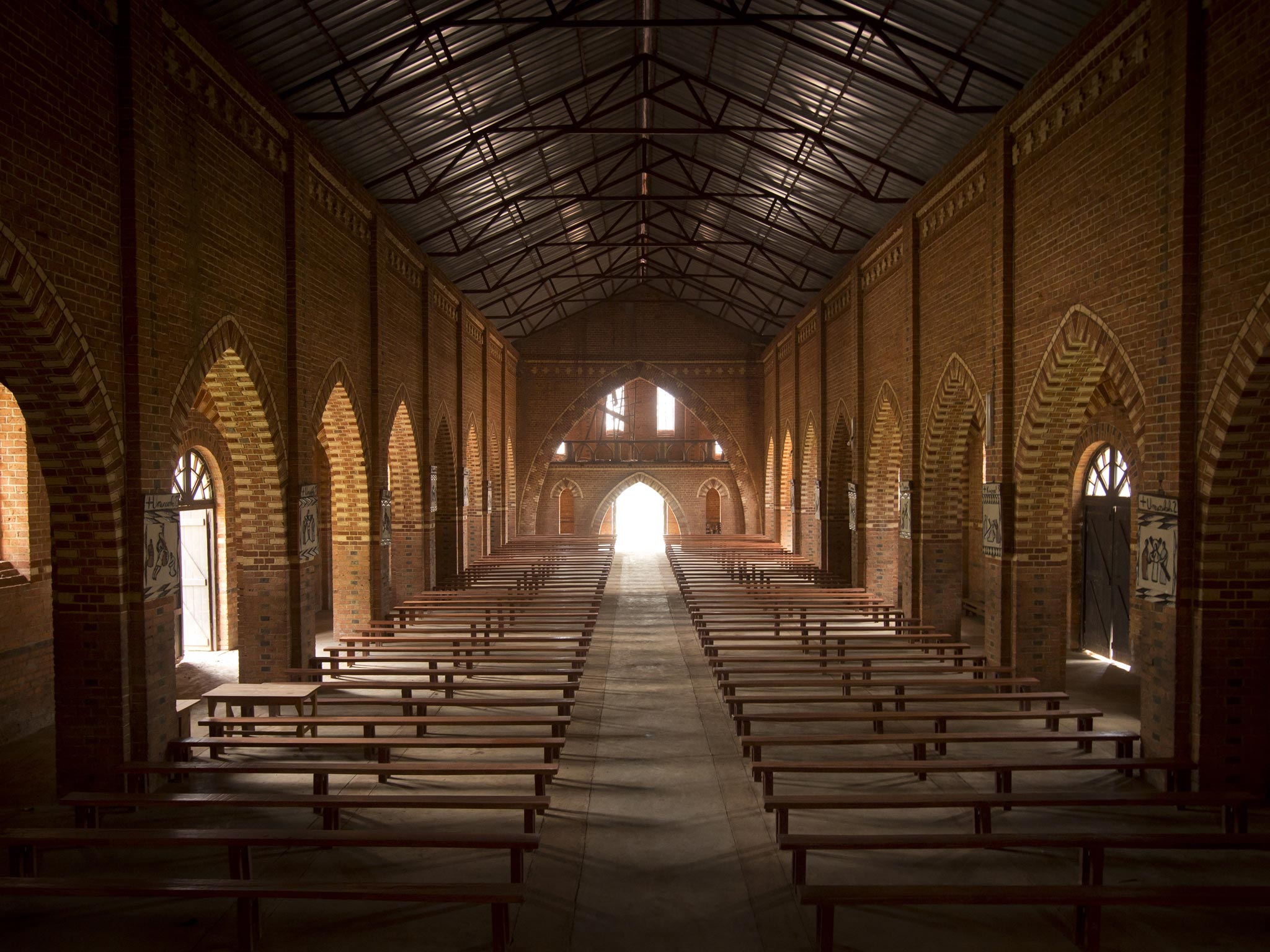 The church in the village of Nyarubuye, eastern Rwanda which was the scene of a massacre during the 1994 genocide and is now a genocide memorial