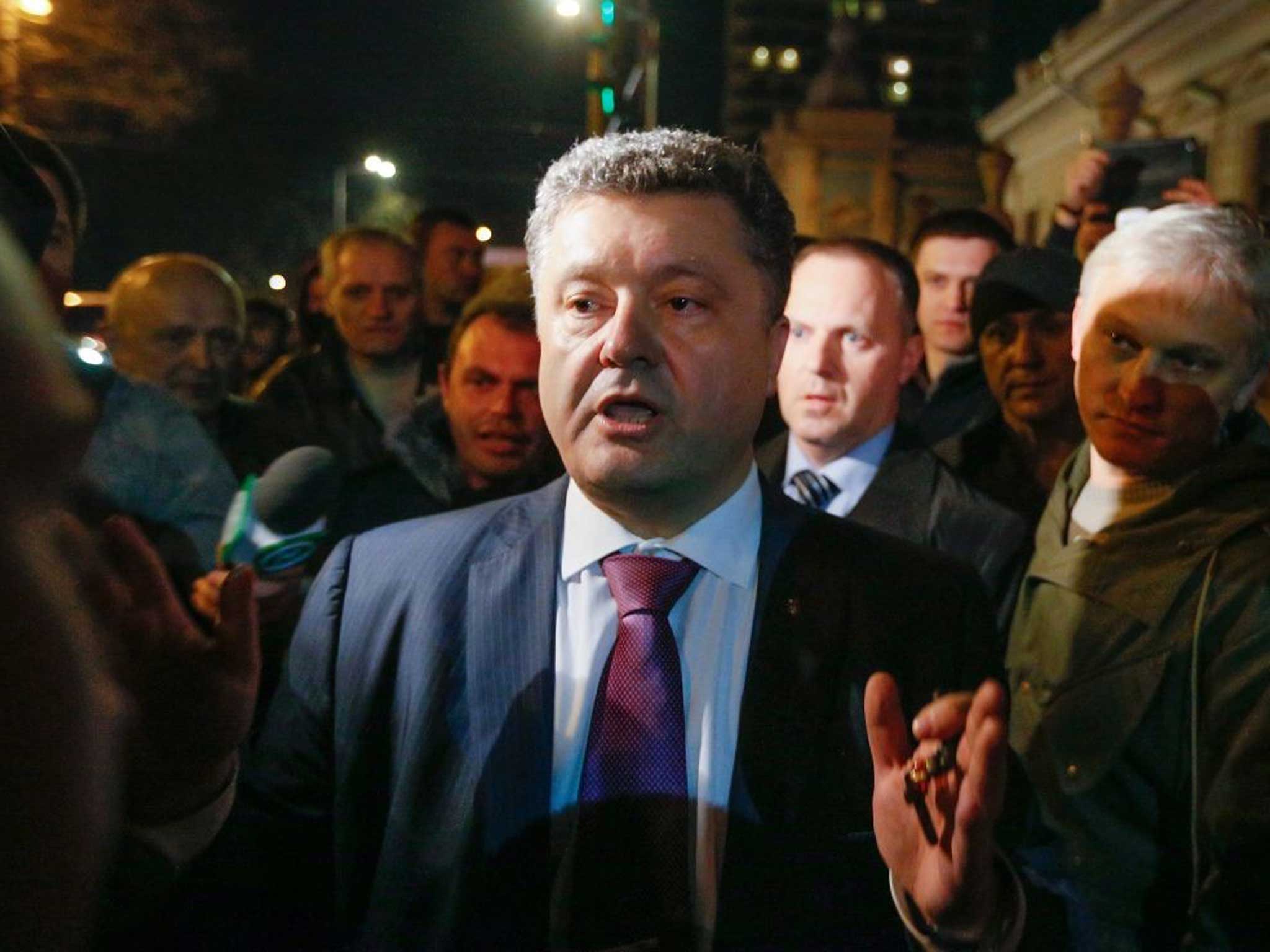 Choc bloc: Opinion polls suggest Petro Poroshenko will win the election
