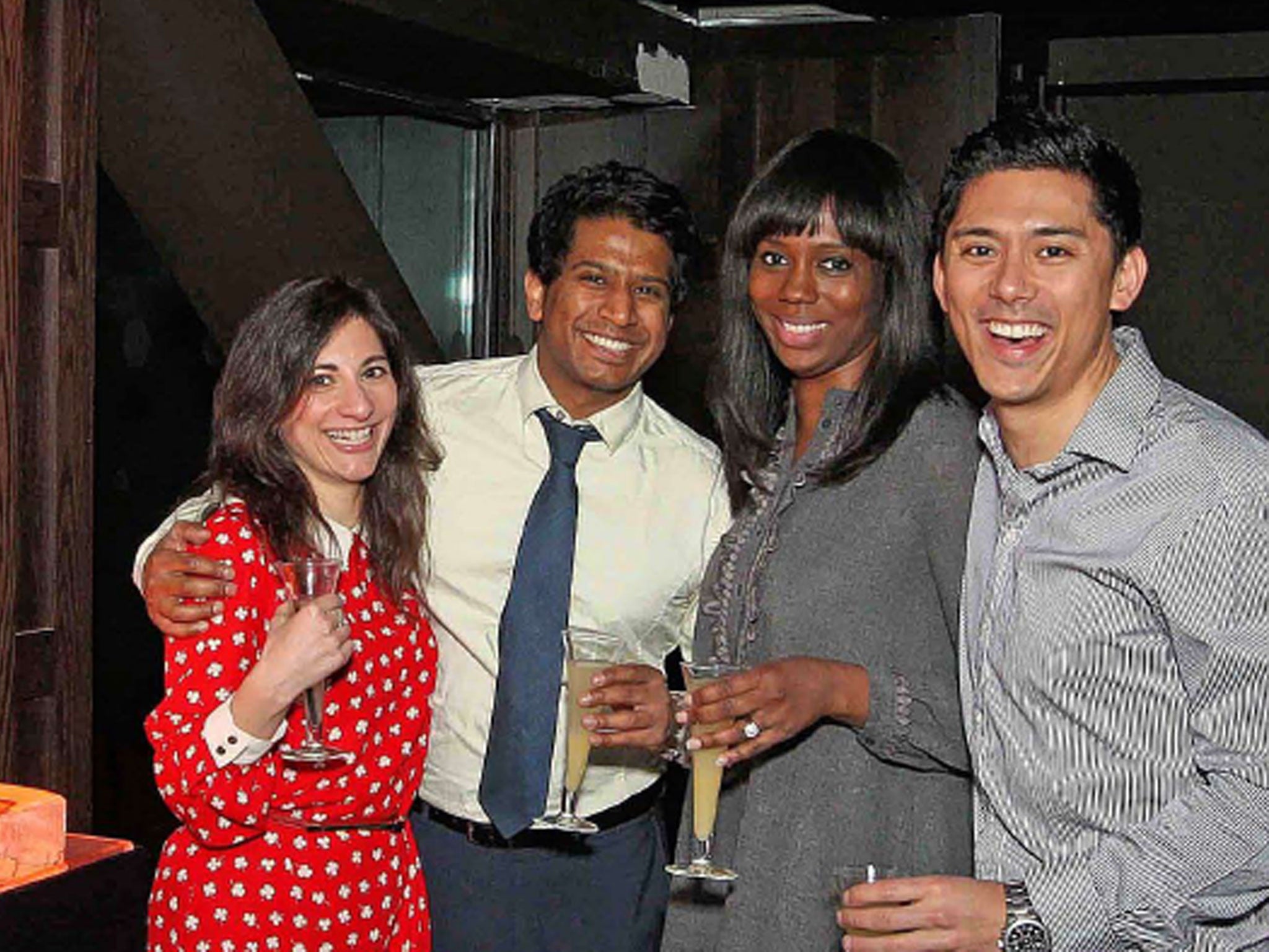 London Live presenters, from the left, Louise Scodie, Gavin Ramjaun, Claudia- Liza Armah, and Marc Edwards