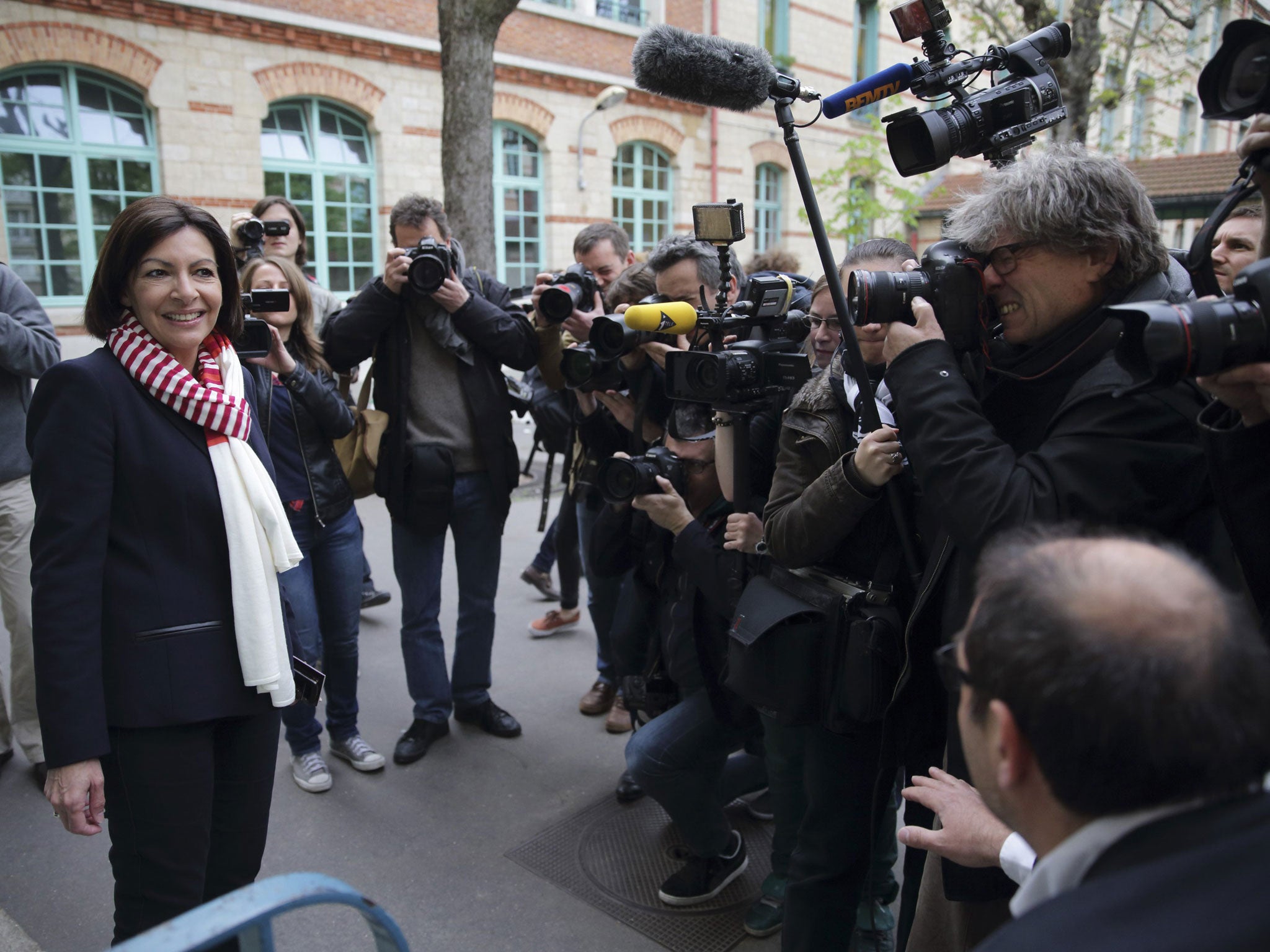 &#13;
Anne Hidalgo, the mayor of Paris, was criticised for renting the catacombs out by political opponents&#13;