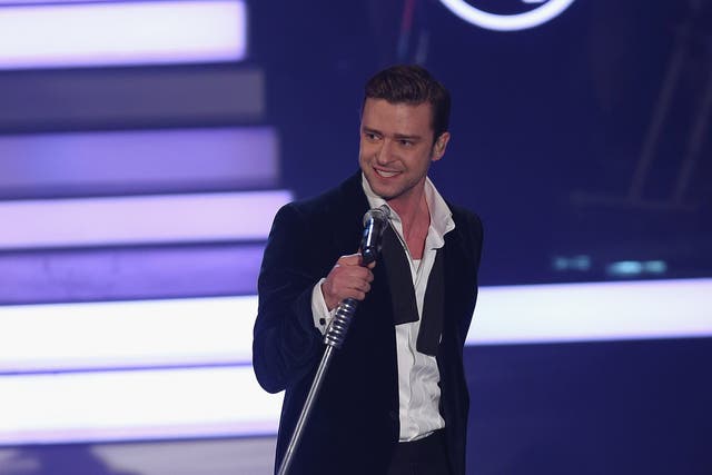 Justin Timberlake performs on stage 
