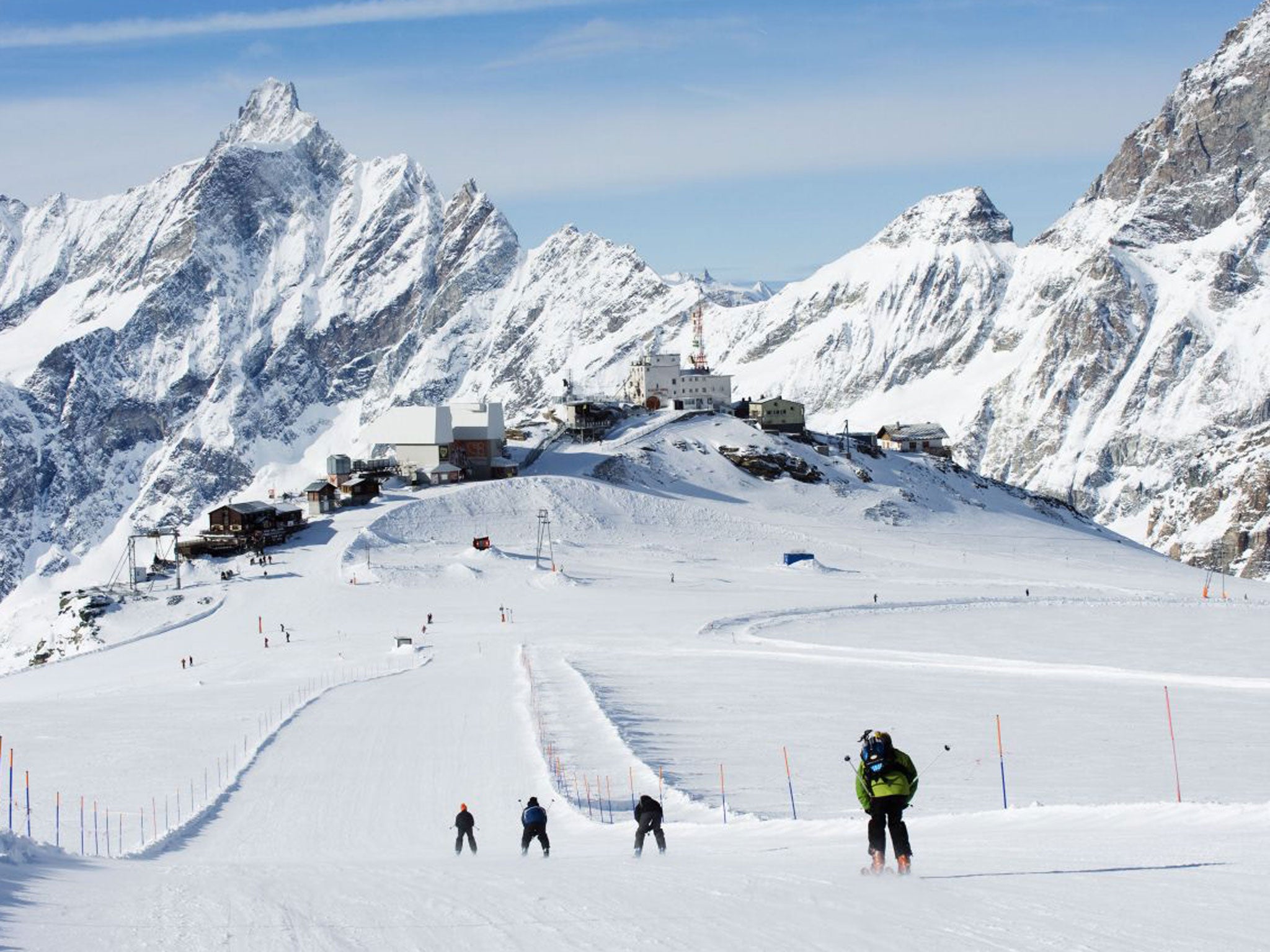 Crystal amaze: Cervinia's upper slopes received 20cm of snow last week