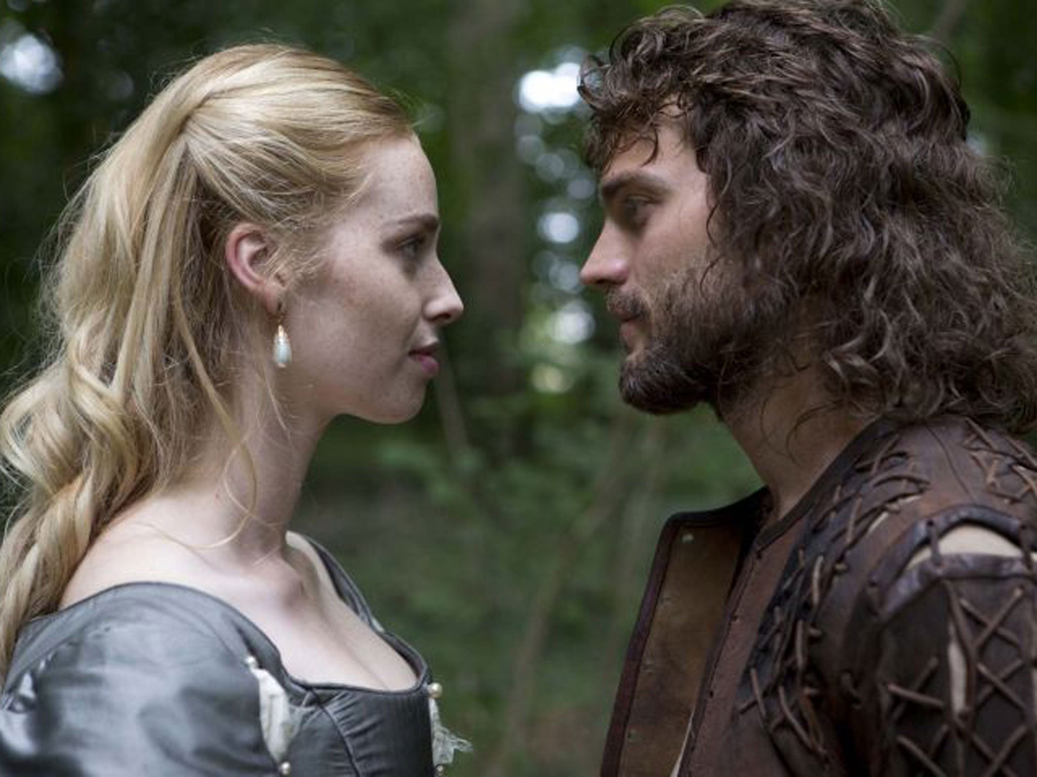 Puritan intentions: Freya Mavor and Jamie Dornan in 'New Worlds'