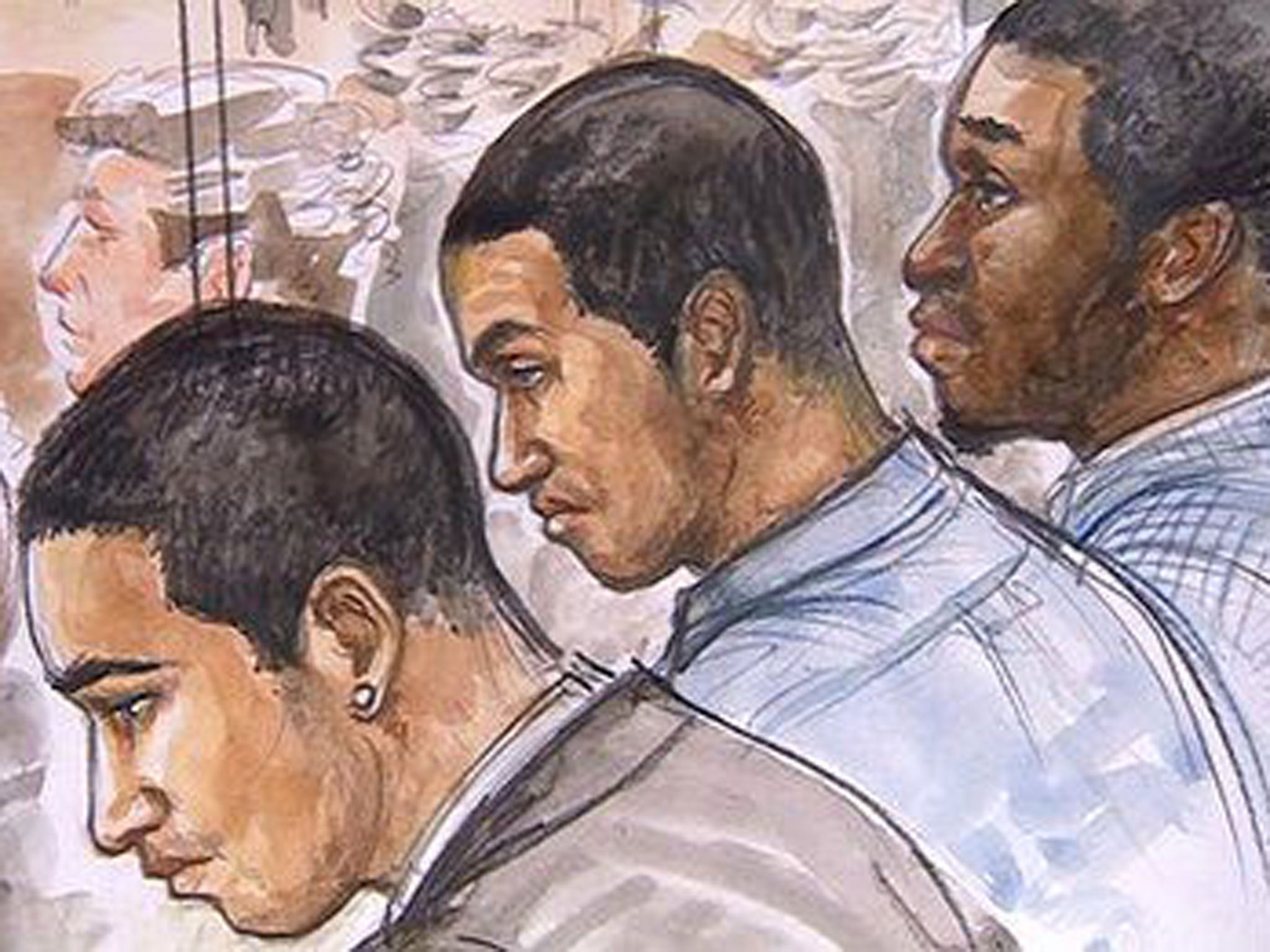 Cameron Cashin, centre, was convicted of killing Malakai McKenzie. His friend, Ijah Lavelle Moore, was cleared of all charges