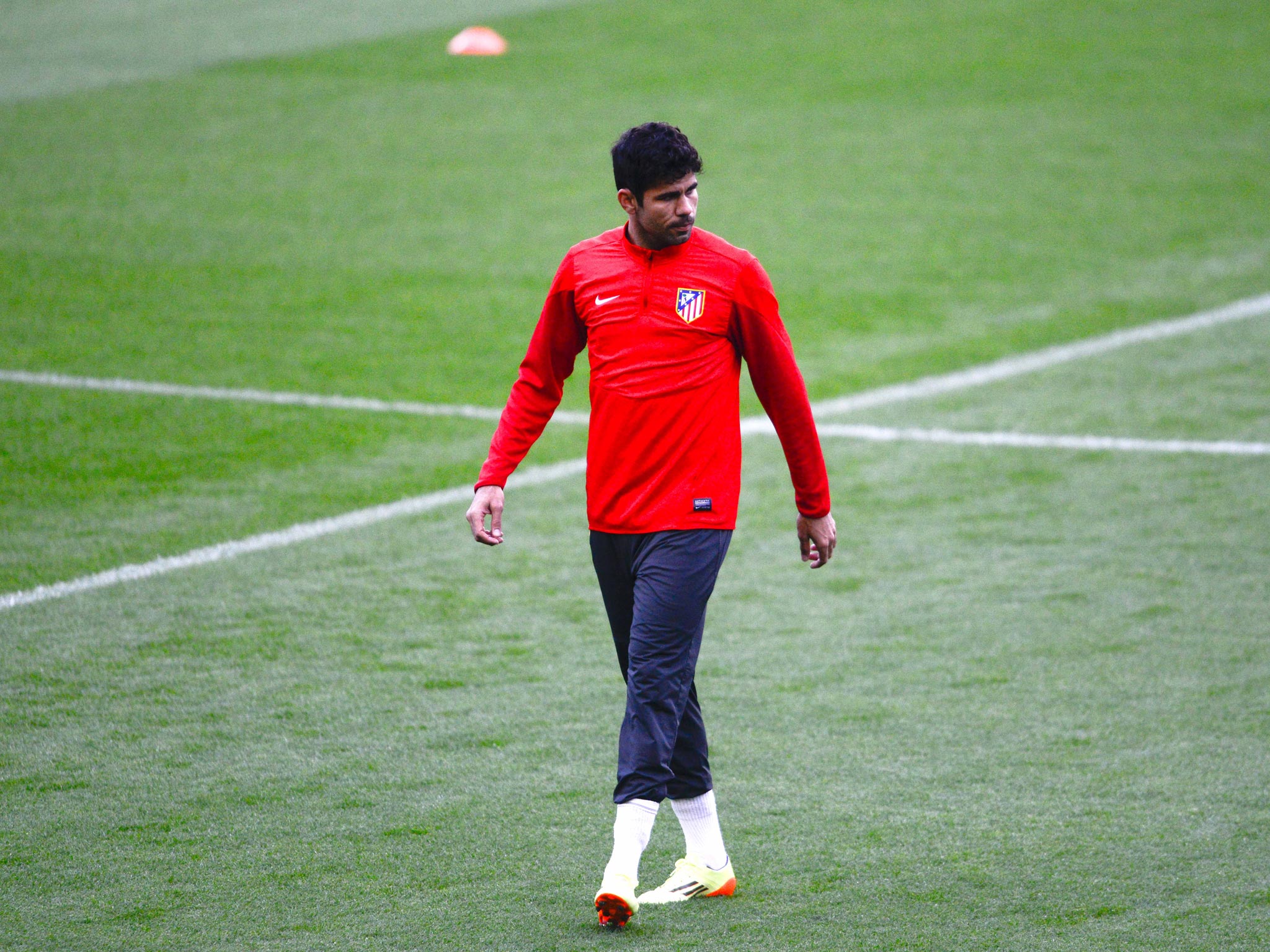 Diego Costa is a doubt for Atletico Madrid's Champions League quarter-final tie with Barcelona