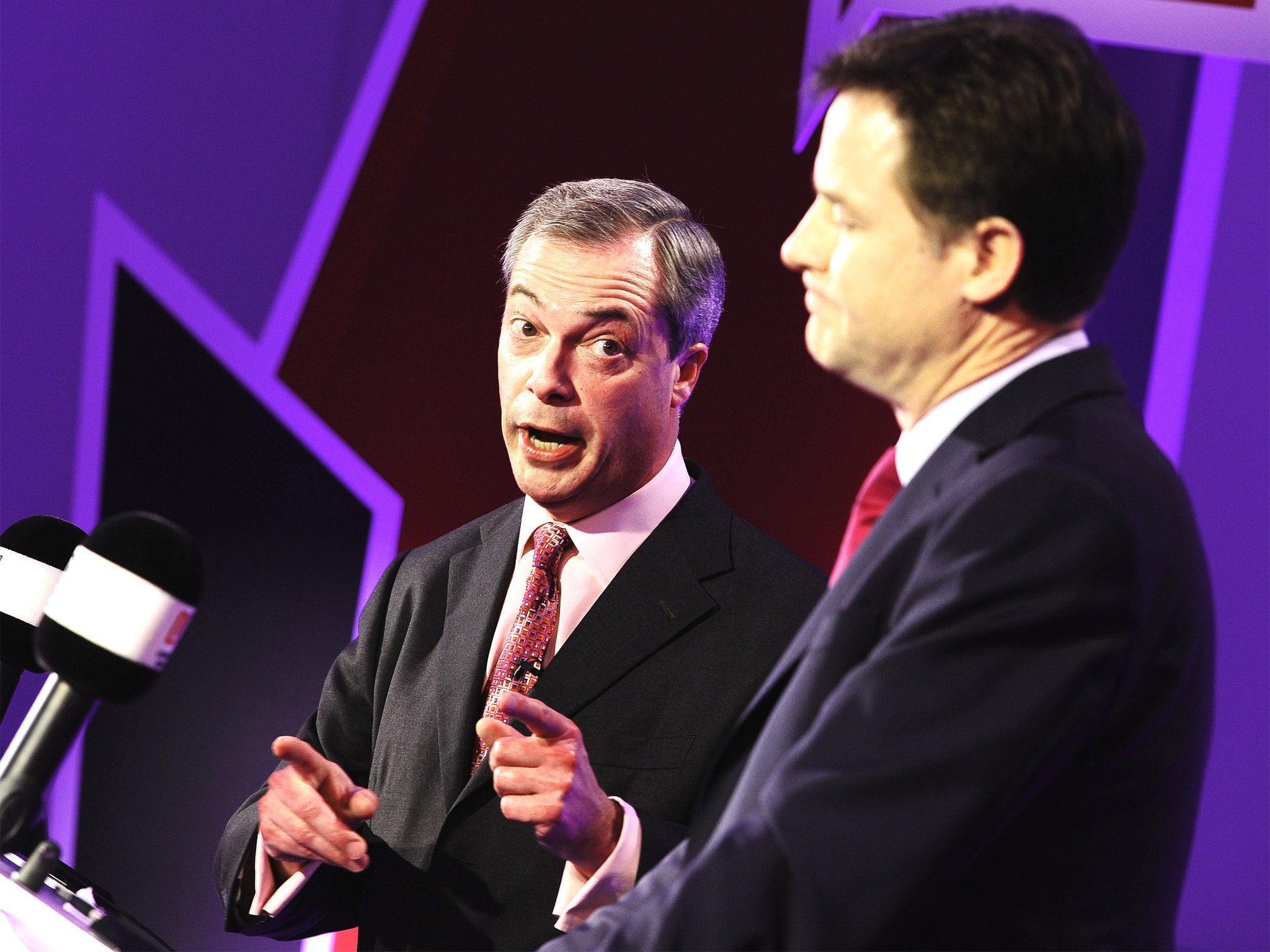 Farage and Clegg will go head-to-head again tonight