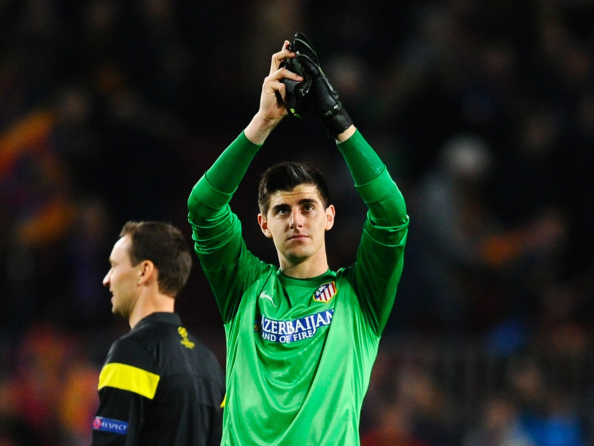 Thibaut Courtois could play for Atletico Madrid against Chelsea