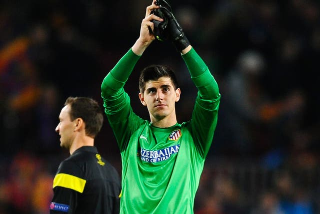 Thibaut Courtois could play for Atletico Madrid against Chelsea