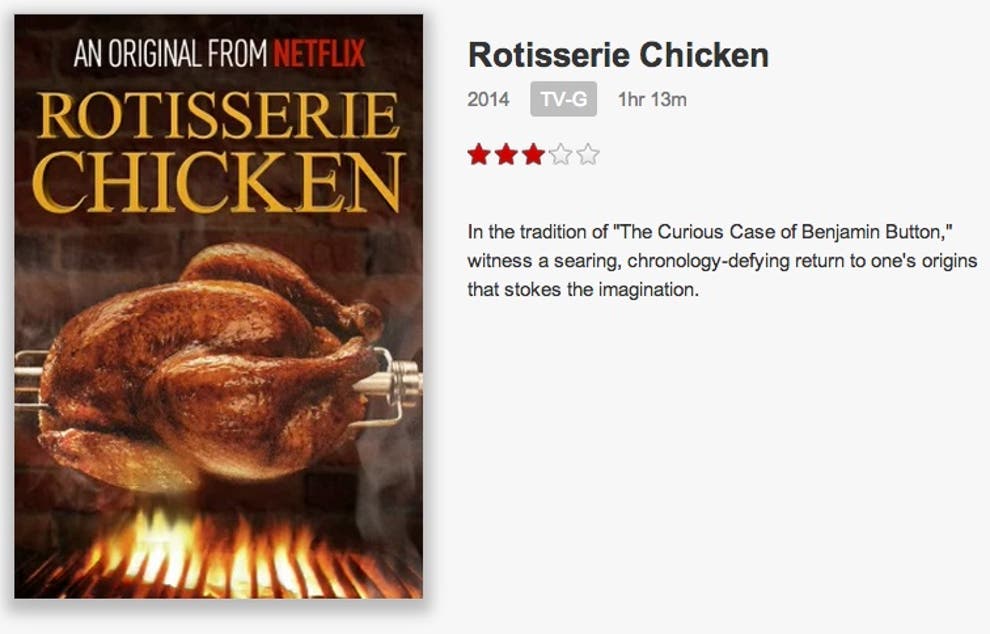 New Netflix original is 73 minutes of rotisserie chicken (and one of