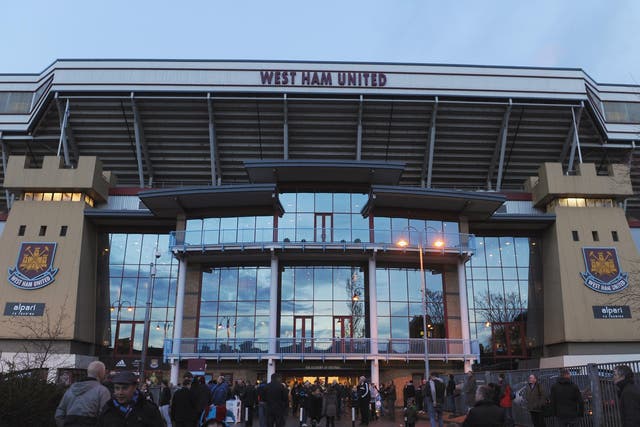 A view of West Ham's Upton Park stadium