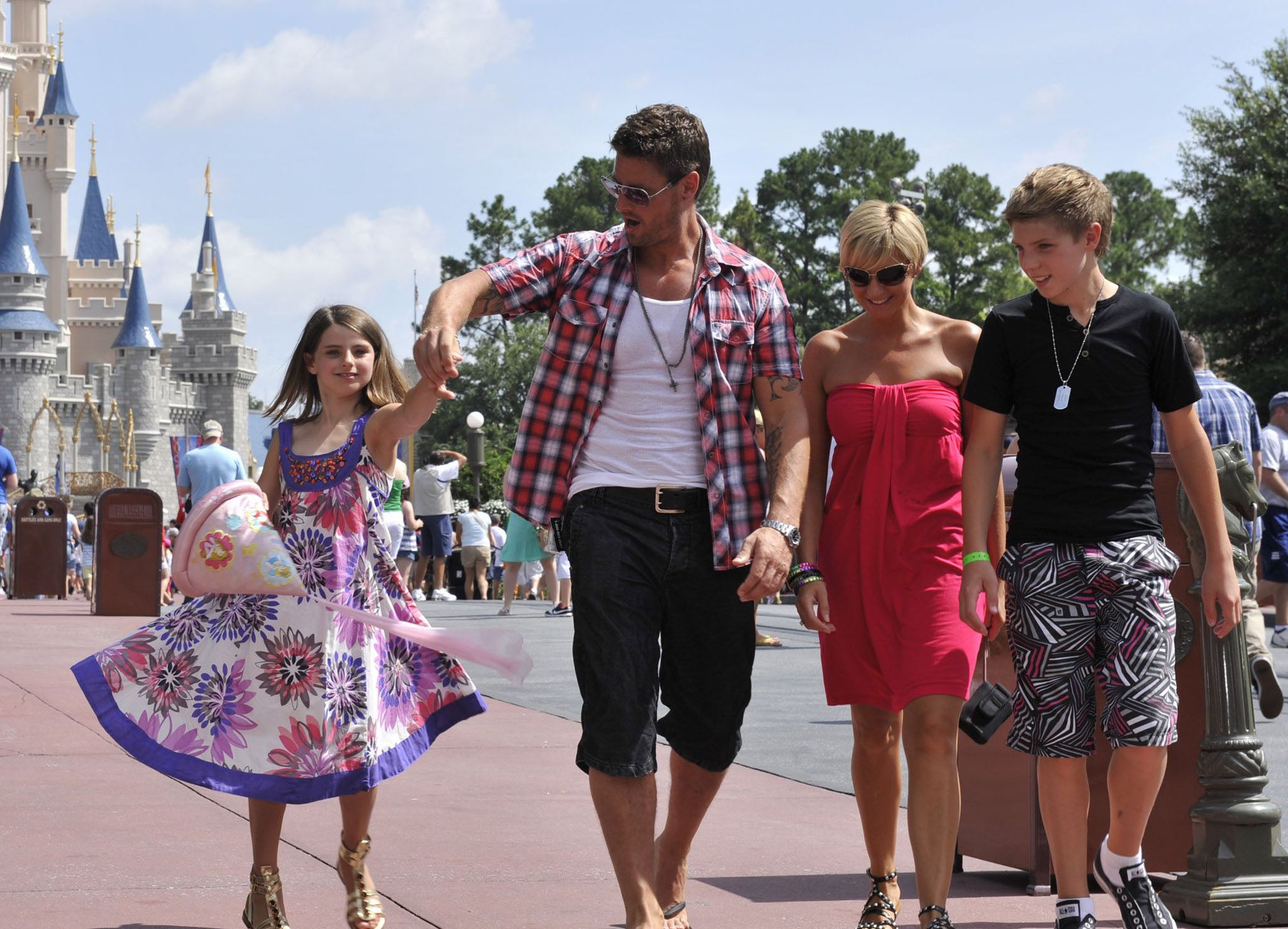 Keith Duffy, daughter Mia, son Jay and his wife, Lisa.