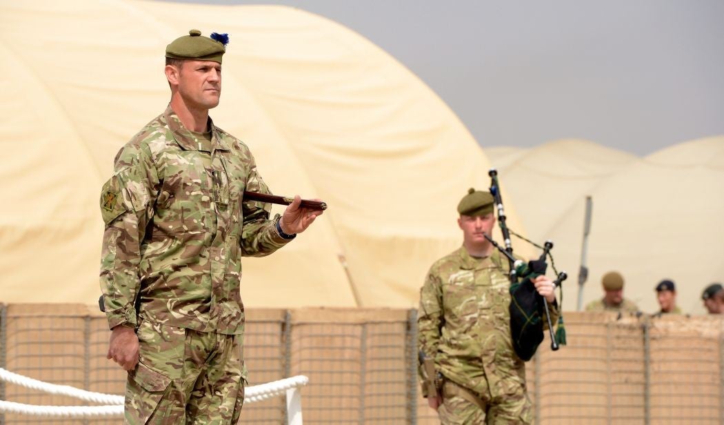 Ceremony signals the end of UK-led combat missions in Afghanistan