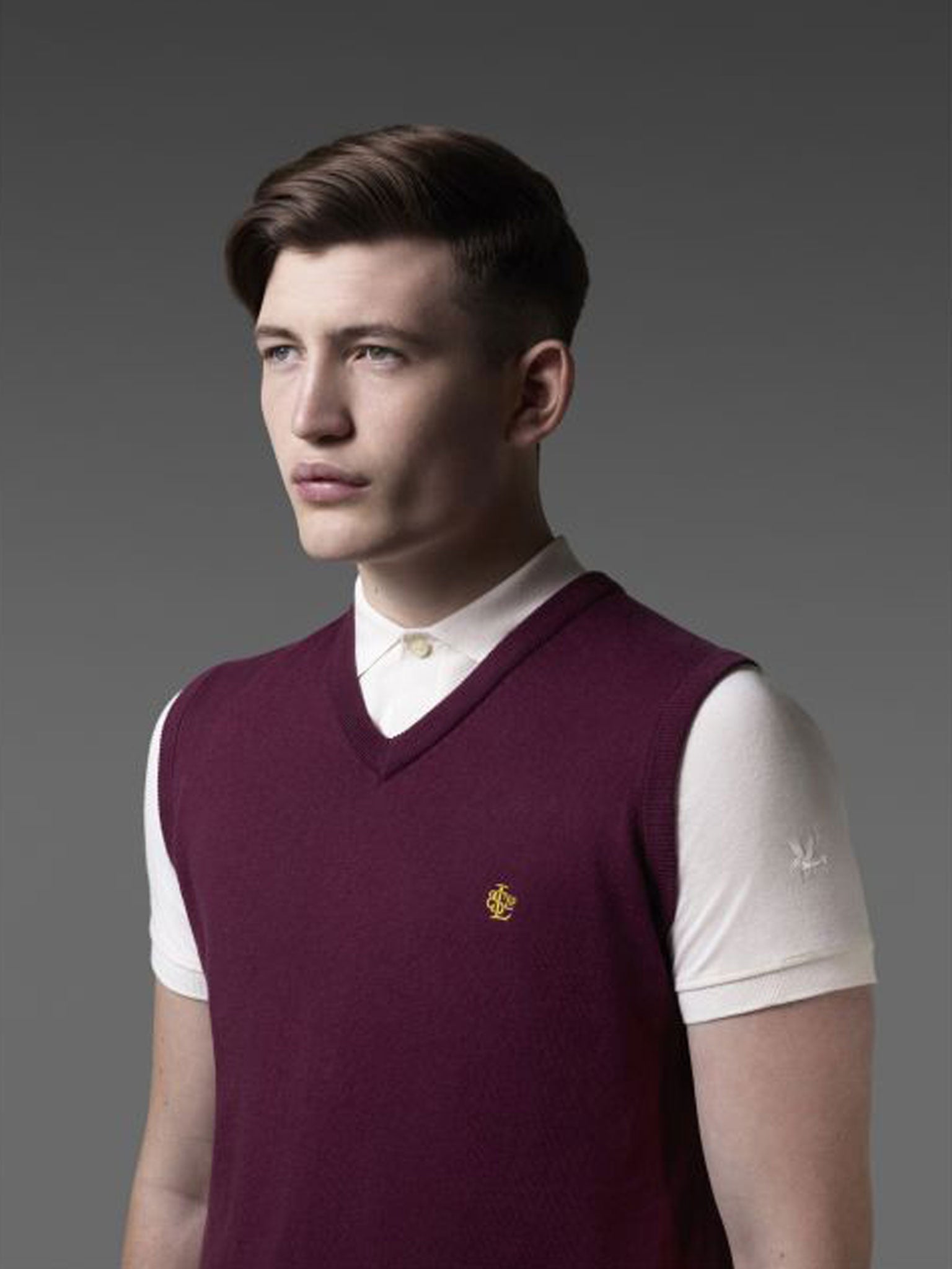 Model wears tank £65, polo £65; Lyle & Scott 140 and The 1960 Collection, available from Lyle & Scott 1-2 Carnaby Street, London W1, 0844 244 7000; lyleandscott.com