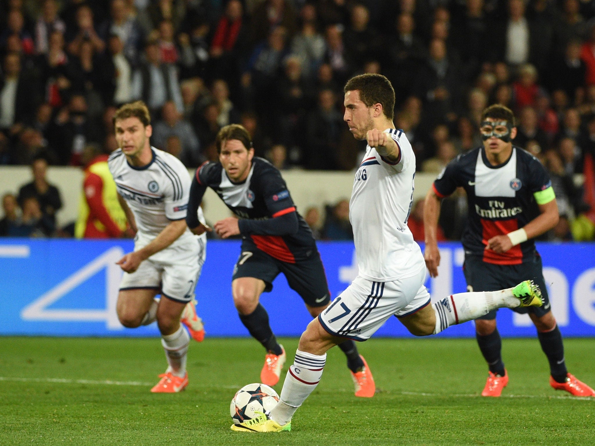 Eden Hazard in action against his possible future club