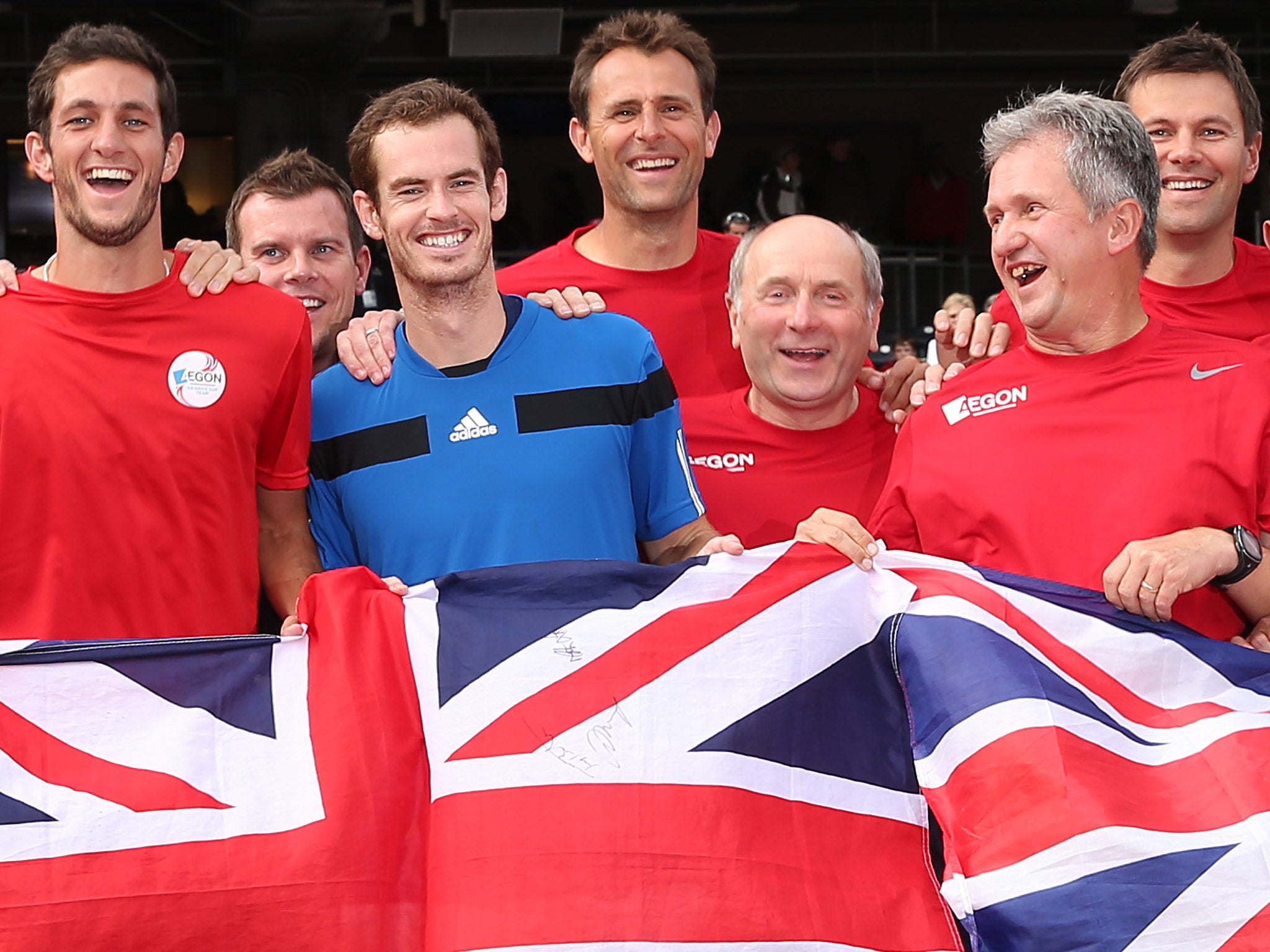 Andy Murray and his GB team-mates beat the US in February, just days after the Australian Open