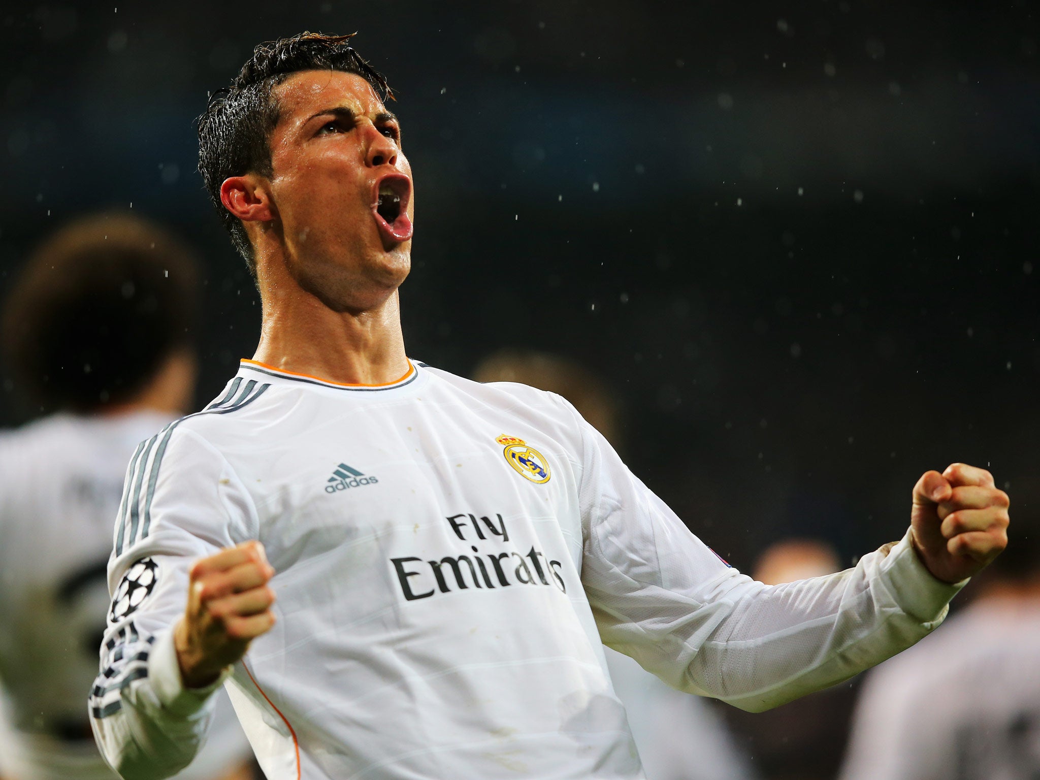 Cristiano Ronaldo celebrates scoring in Real Madrid's 3-0 win over Borussia Dortmund