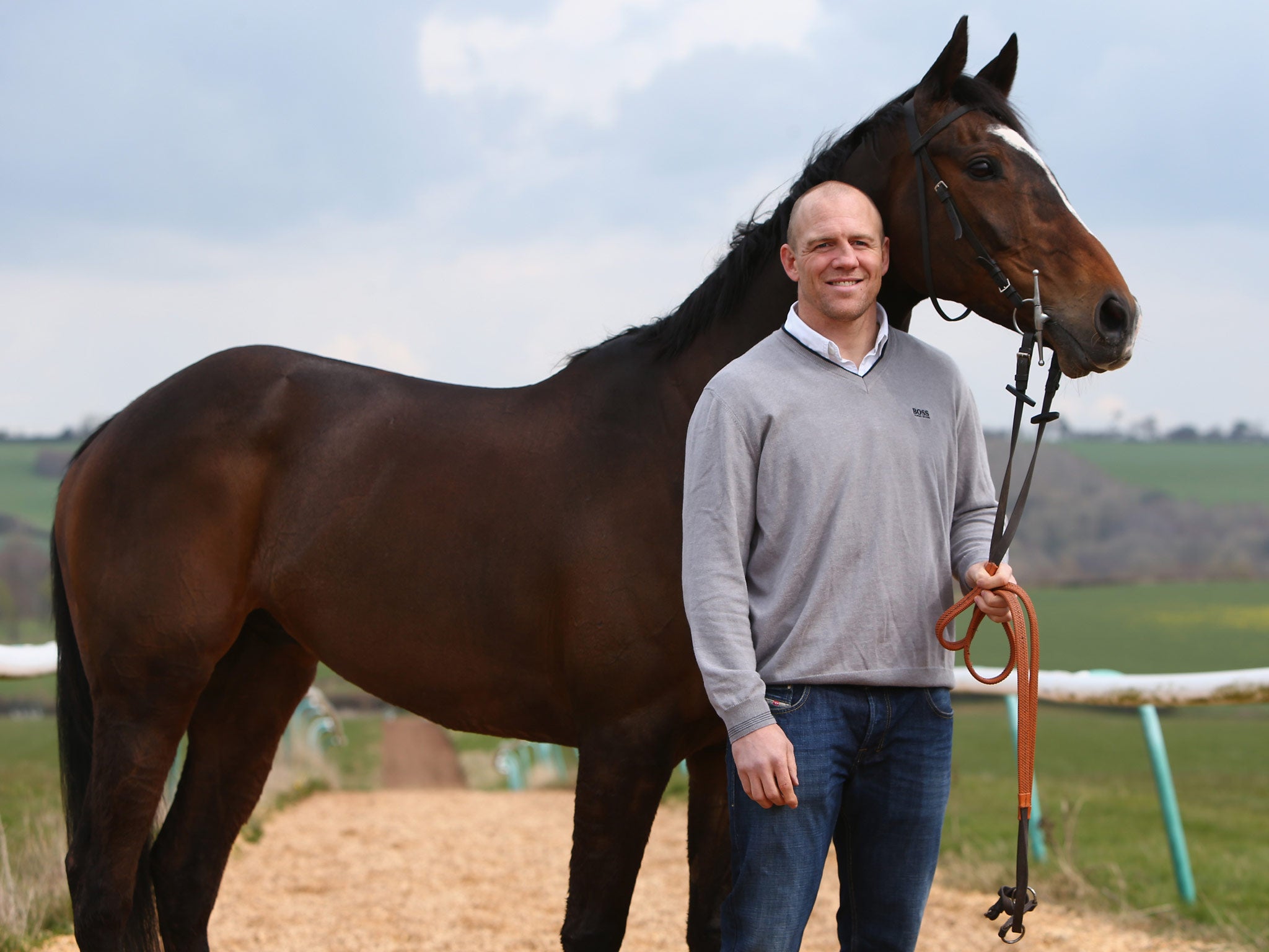 Mike Tindall with Monbeg Dude