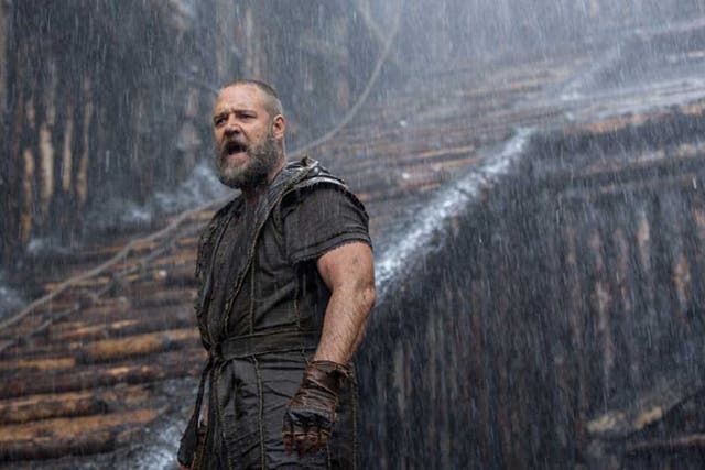 Rain over me: Russell Crowe stars in Darren Aronofsky's epic 'Noah'