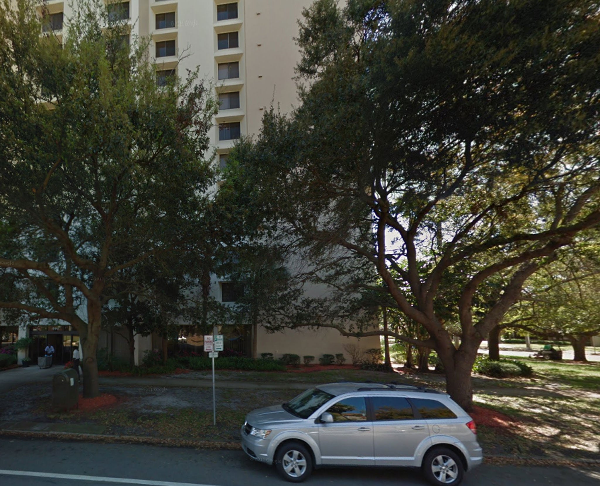 The woman jumped from the 16th floor of the Peterborough Apartments on 4th Avenue North, in Florida's St Petersburg