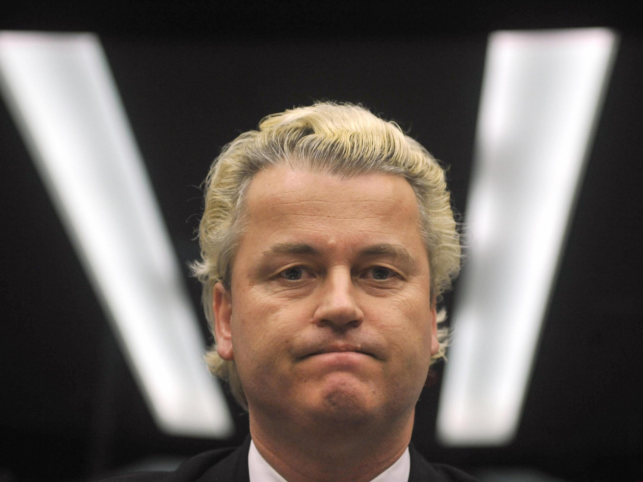 Far-right Dutch deputy Geert Wilders, who is as well-known for his hair as he is for his hard-line anti-immigration rhetoric