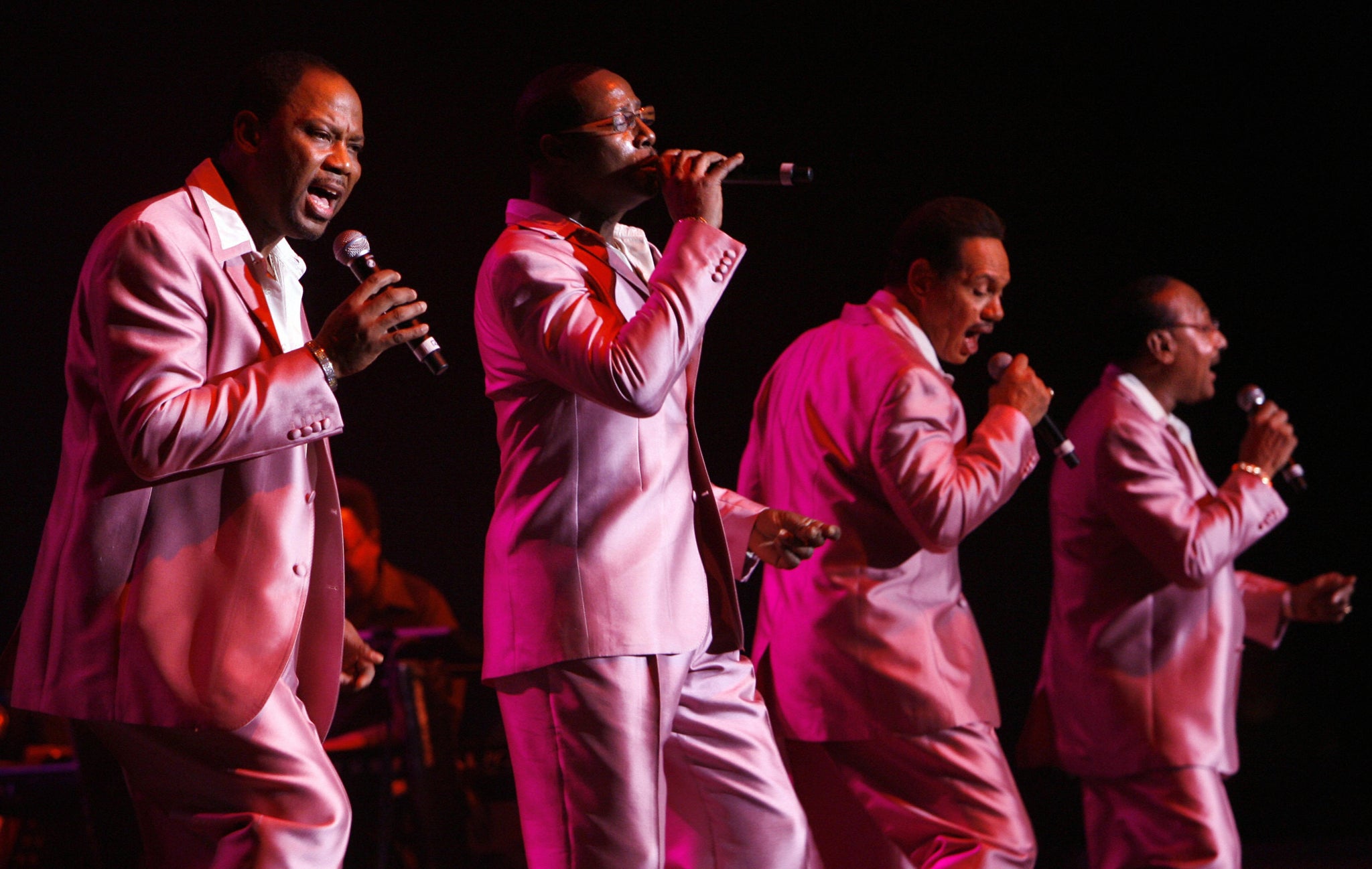 The Four Tops perform on stage