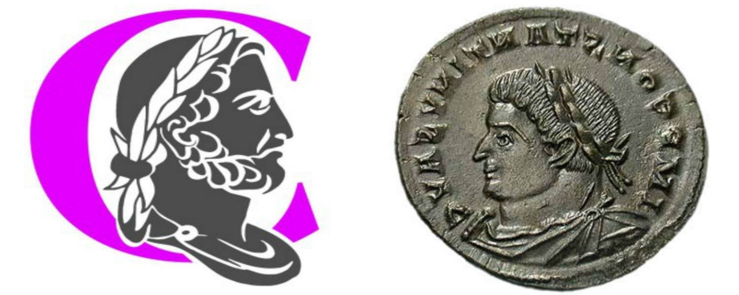 To beard or not to beard: Emperor Hadrian and (right) Emperor Constantine