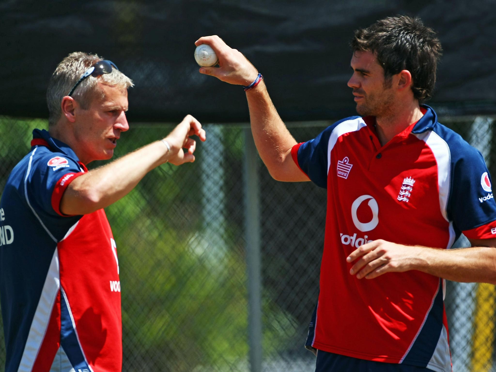 Peter Moores is being considered for the England job, and has been backed by bowler James Anderson