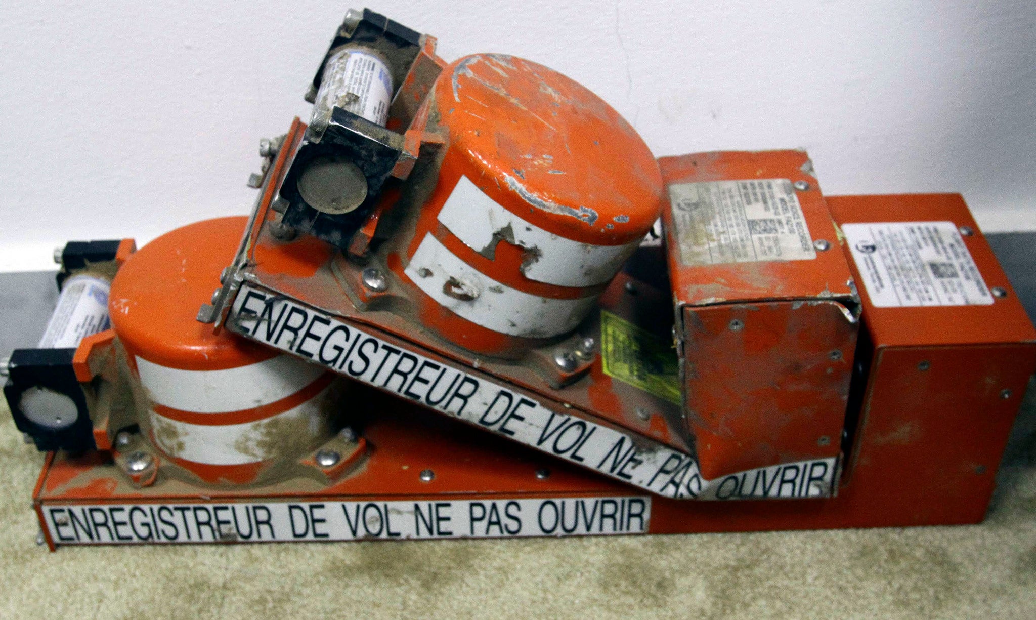 The two black boxes retrieved from the Afriqiyah Airways Airbus jet that crashed in Libya in 2010