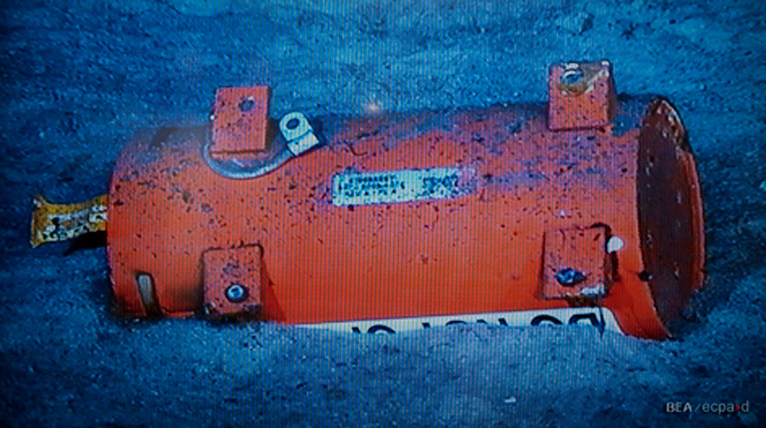 The FDR black box from Air France flight 447 at the bottom of the sea in 2009