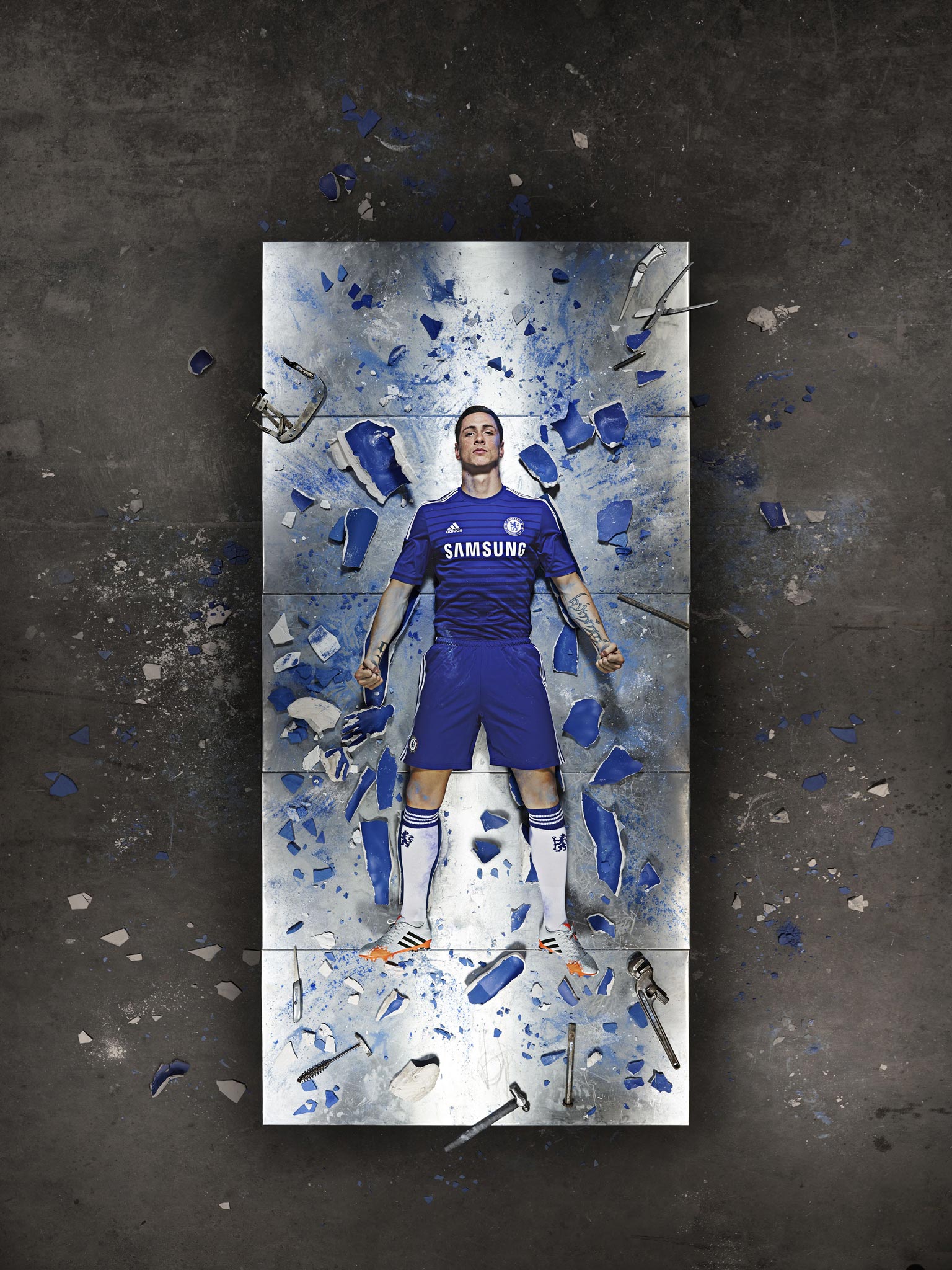 Fernando Torres in the new Chelsea kit