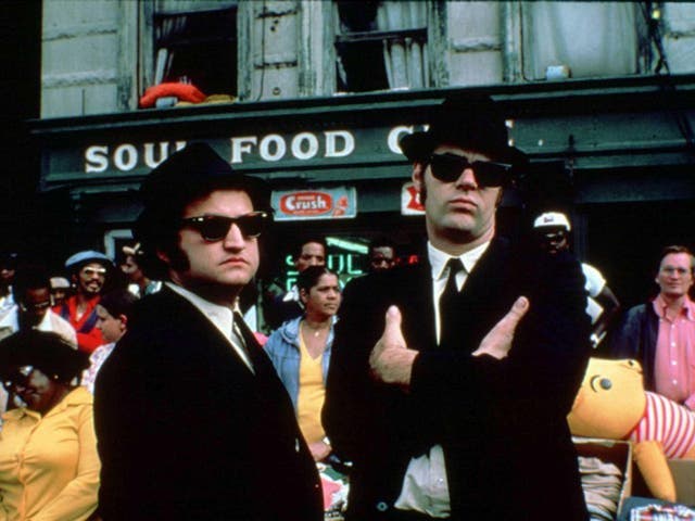 Type specifics: John Belushi (left) and Dan Aykroyd in The Blues Brothers