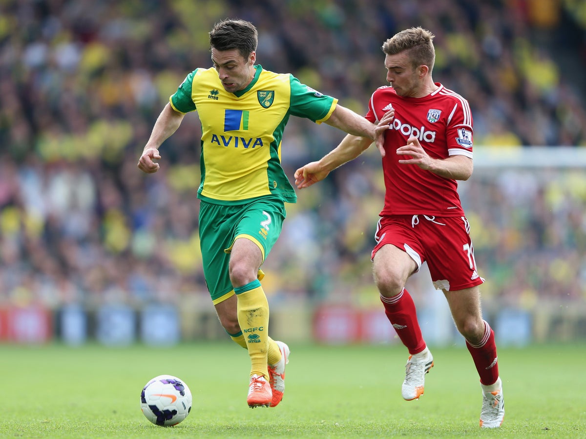Norwich City captain Russell Martin in 2015.  Norwich city, Norwich city  football, Norwich