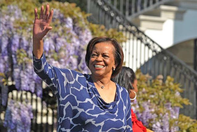 Grandma in residence: Marian Robinson on the White House lawn