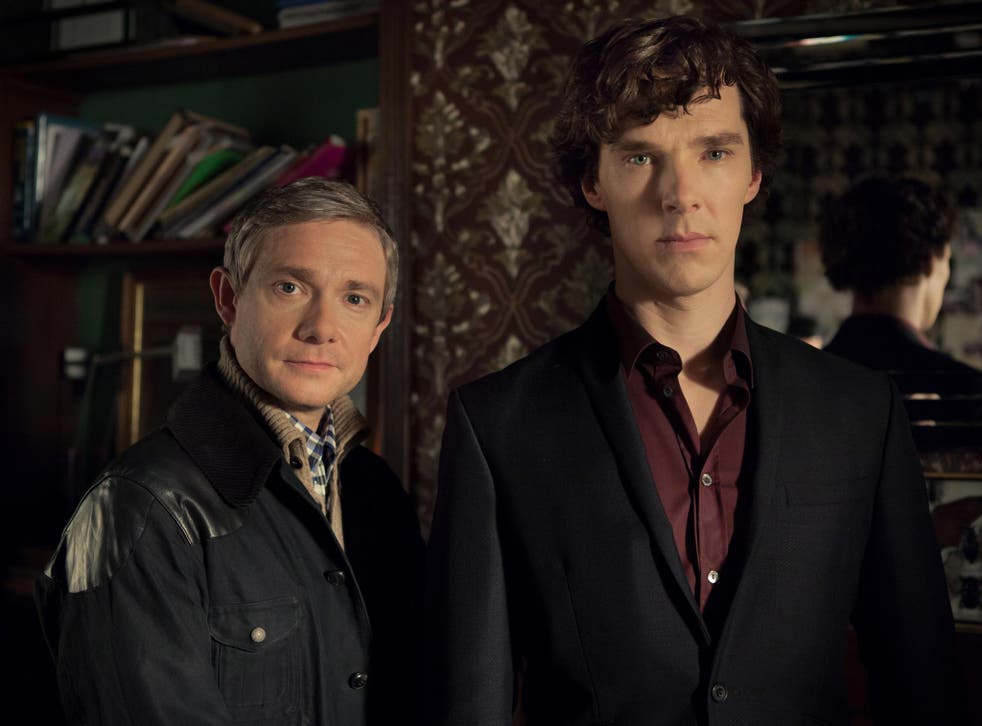 Martin Freeman and Benedict Cumberbatch as John Watson and Sherlock Holmes in Sherlock