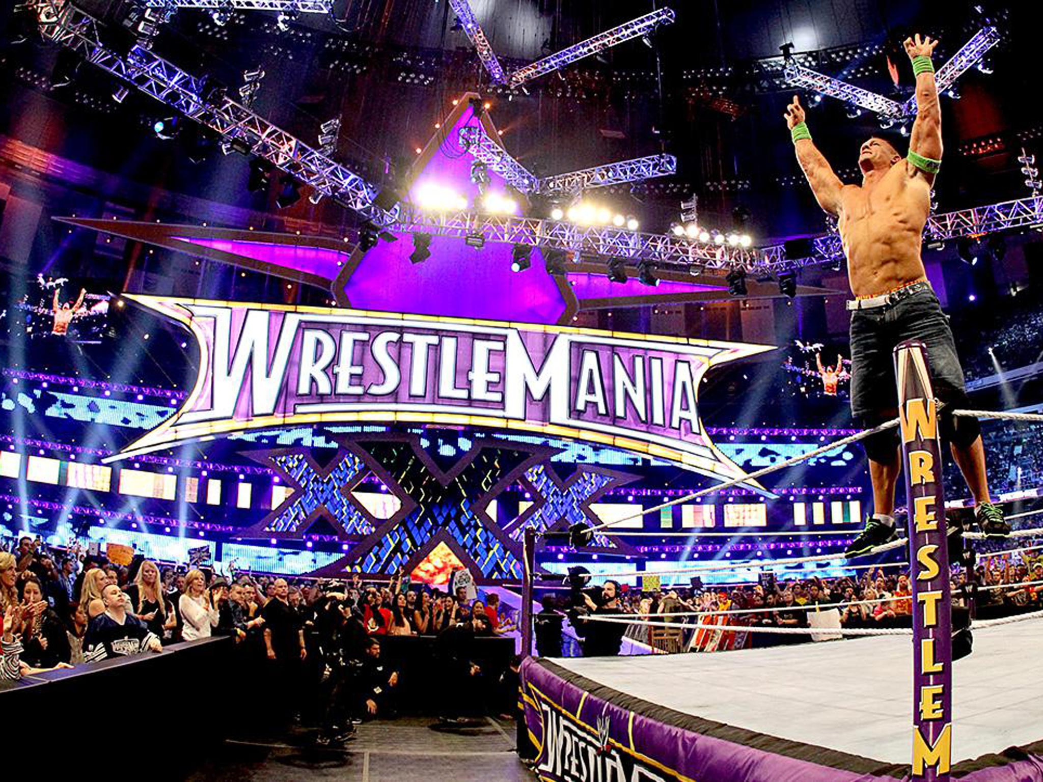 John Cena pictured after winning at Wrestlemania