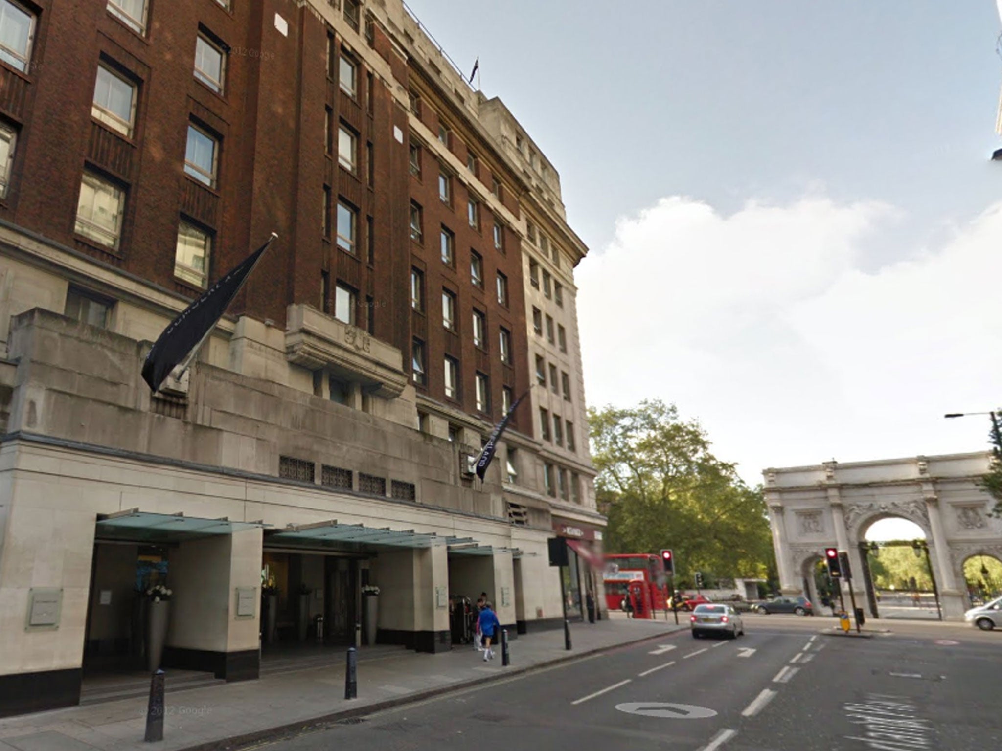 The victims, all from the United Arab Emirates and aged in their 30s, were staying at the Cumberland Hotel, which is near Marble Arch in London's West End, when they were attacked at around 1.50am yesterday.