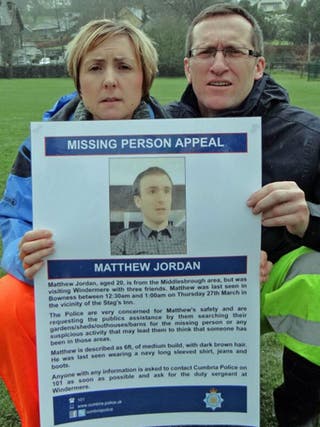 Parents of missing student Matthew Jordan make appeal to the public