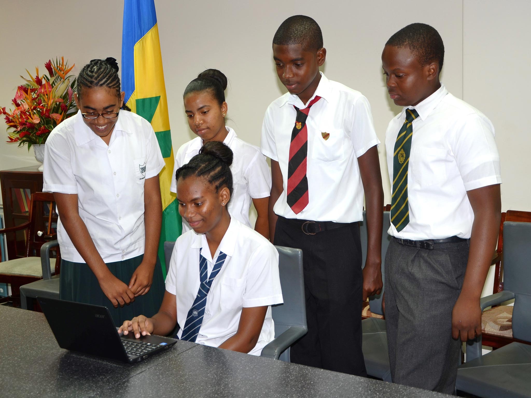 Computers in a school in St Vincent