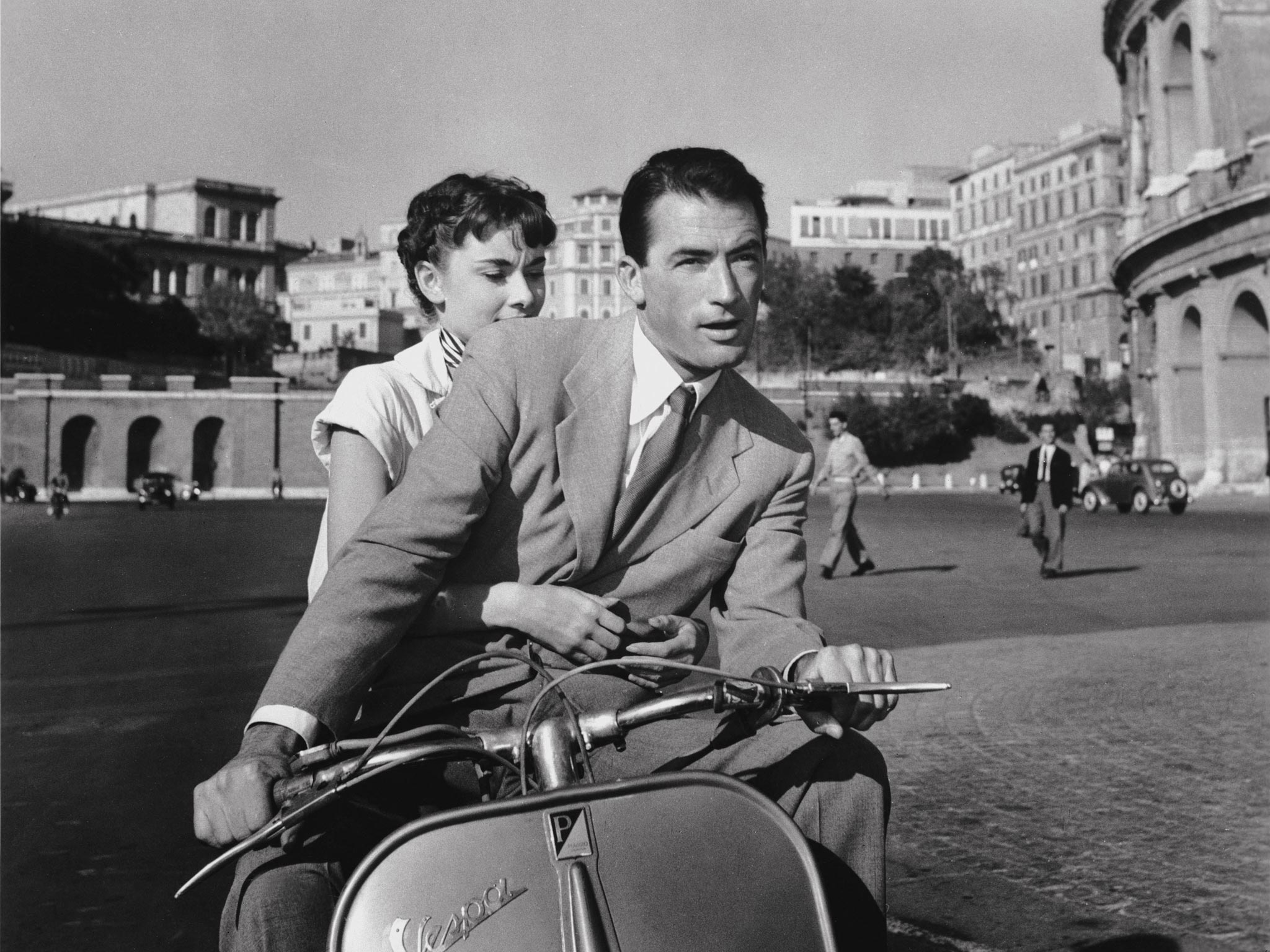 Audrey Hepburn and Gregory Peck in ‘Roman Holiday’ in 1953