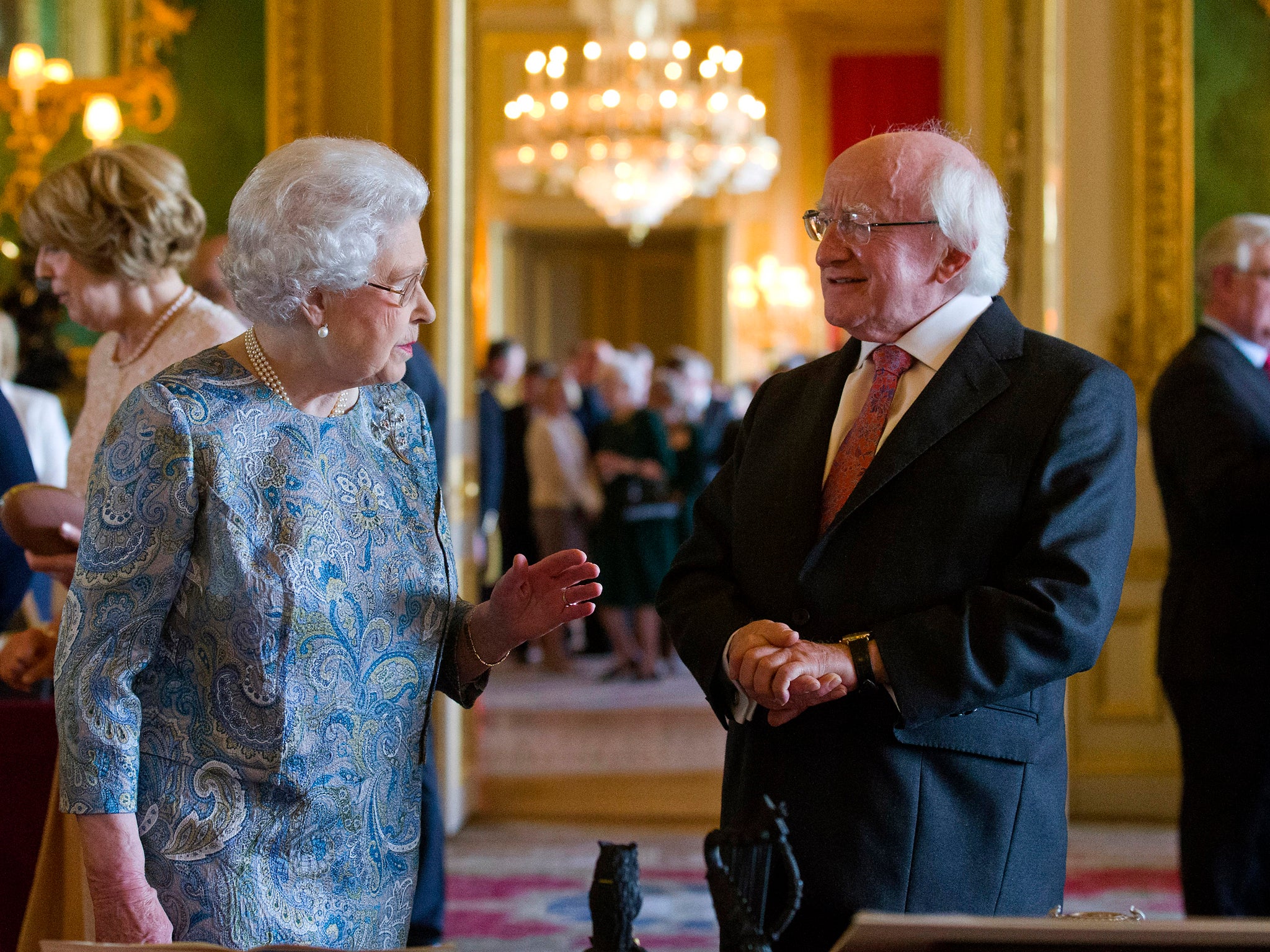 President Higgins with Queen Elizabeth during his 2014 state visit to the UK