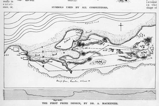 Dr MacKenzie’s hole design that won him first place in the Country Life competition