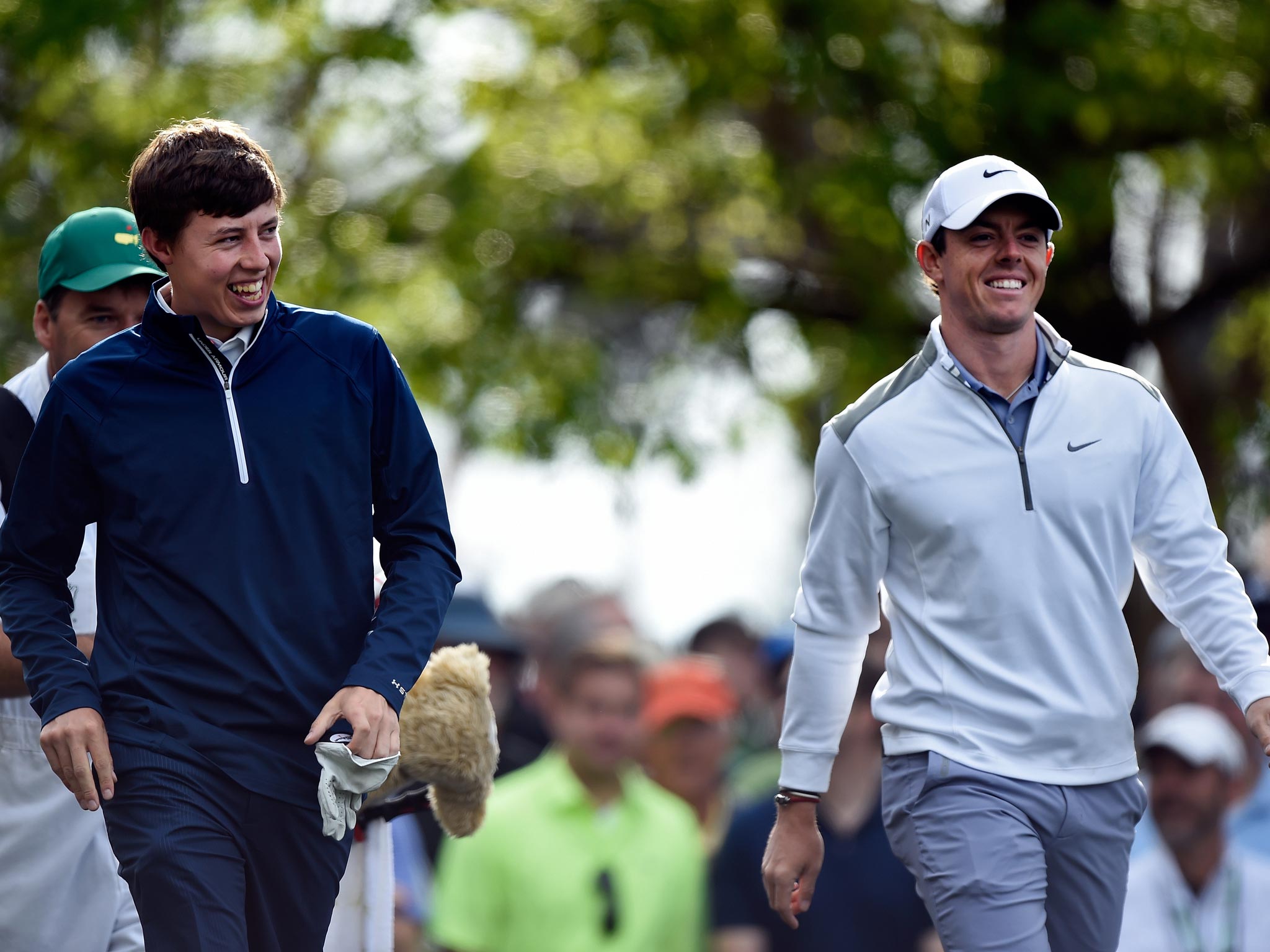 Matt Fitzpatrick partnered Rory McIlroy in practice for the 2014 Masters