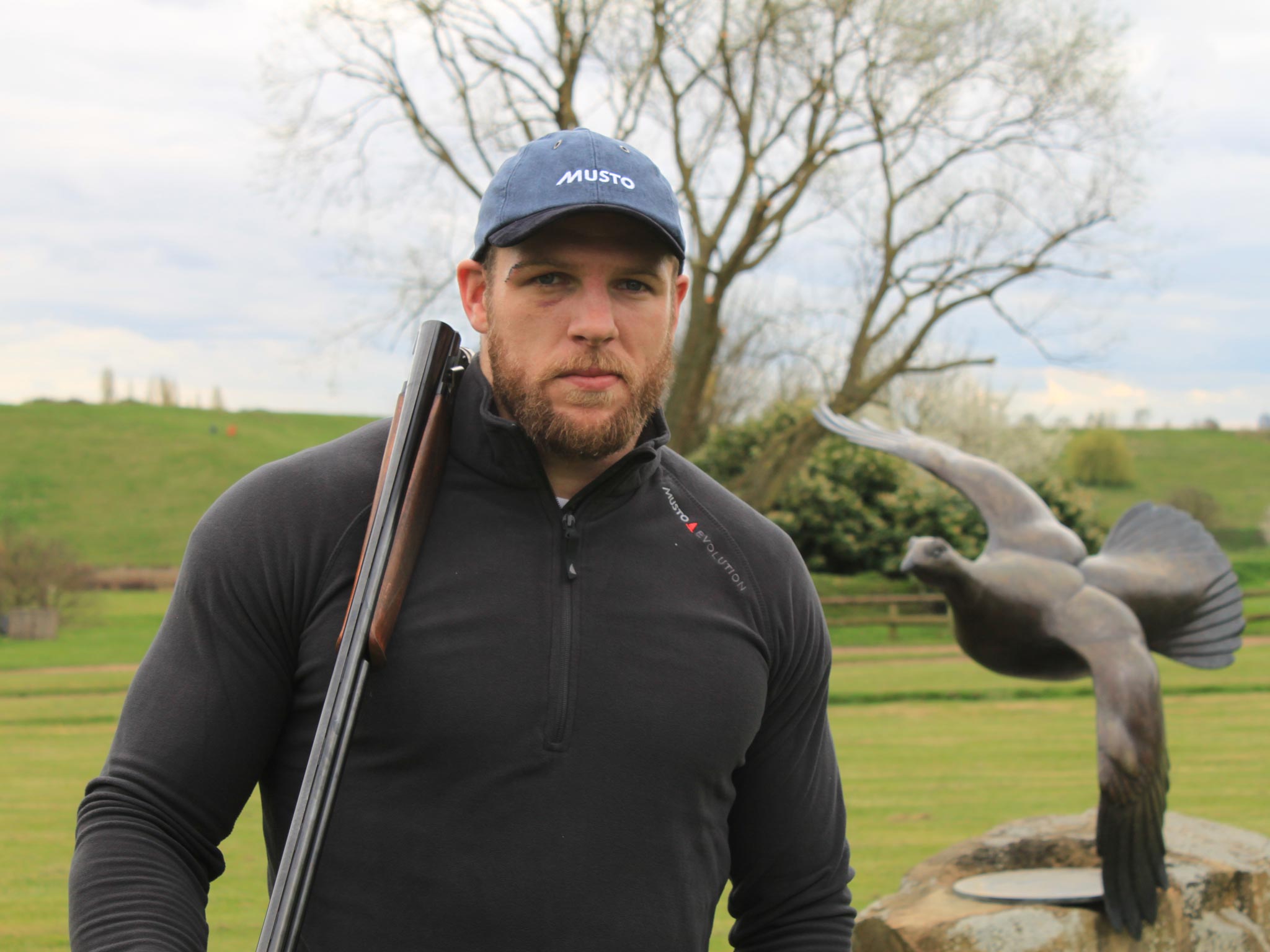 James Haskell is wearing an Evolution Clay Shooting Vest